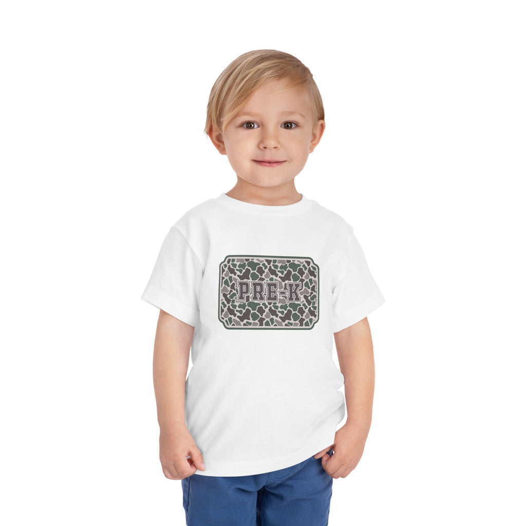 Toddler Tee — Camouflage Name Plate "PRE-k"
