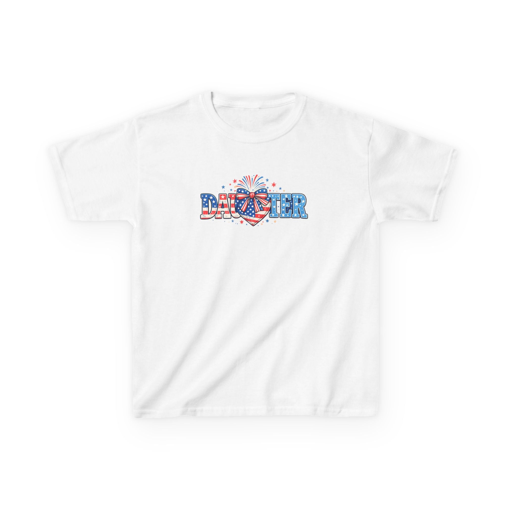 Kids "Daughter" Patriotic Fireworks T-Shirt — 4th of July Girls Tee