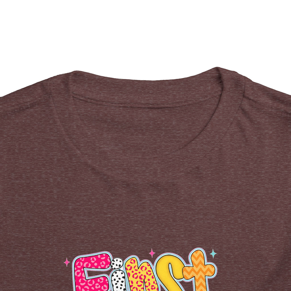 Toddler Tee - Colorful "First Grade" Graphic Baby Shirt
