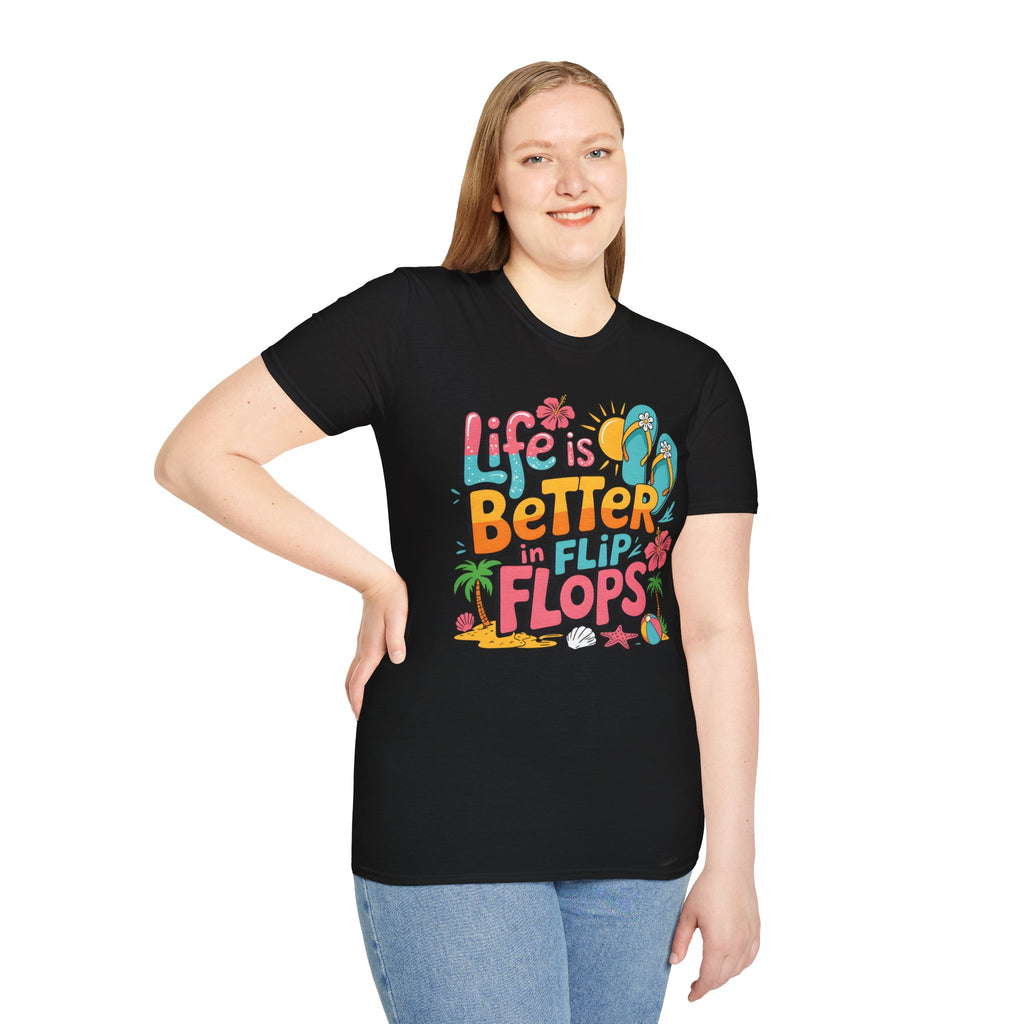 Life Is Better in Flip Flops T-Shirt — Tropical Beach Summer Tee
