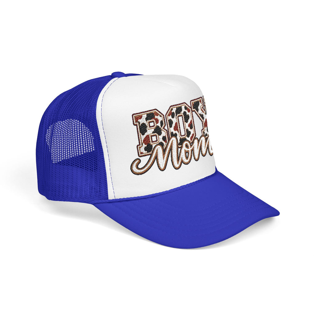 Boy Mom Leopard Foam Trucker Hat