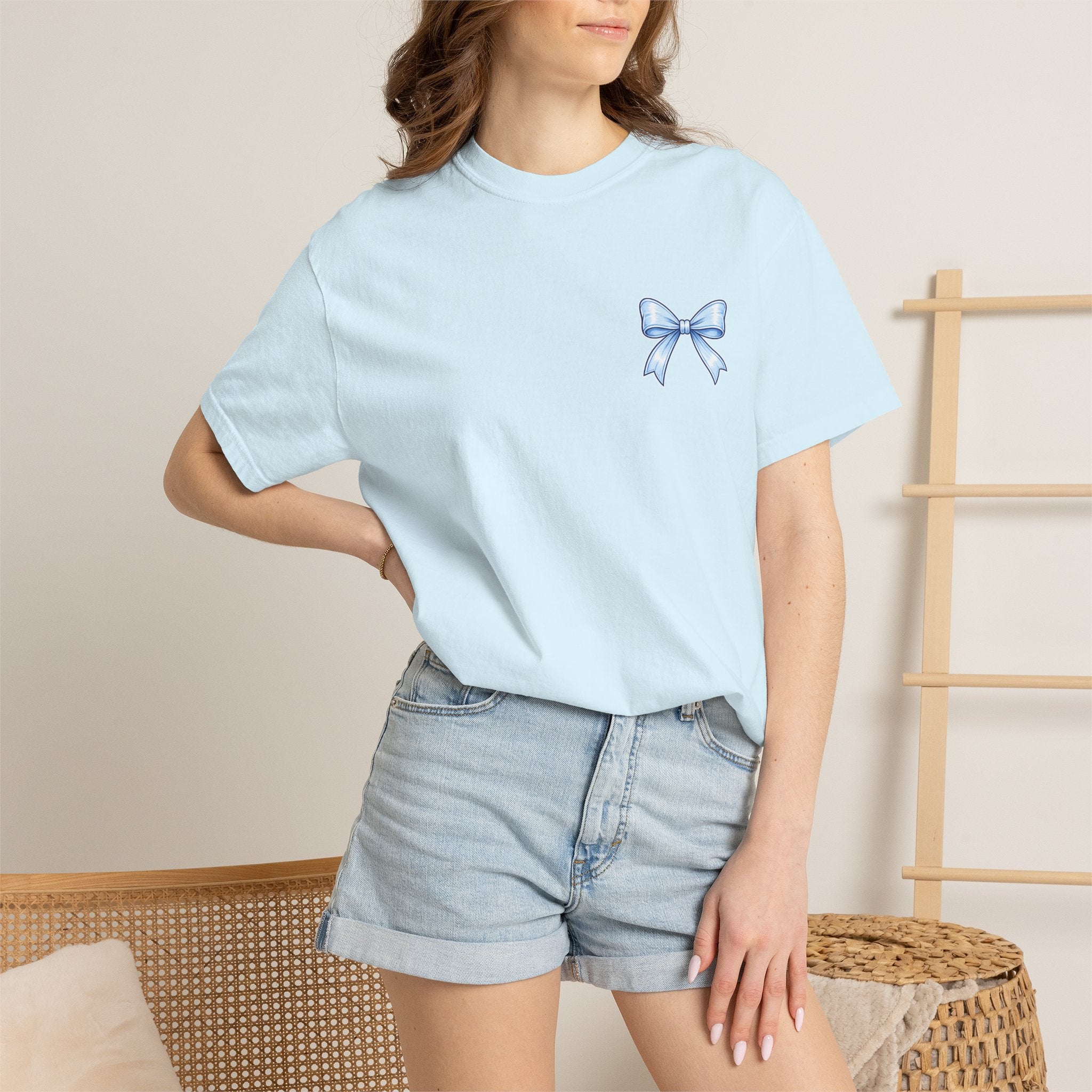 America 250 Years of Freedom T-Shirt — Patriotic 4th of July Tee with Blue Ribbon Design
