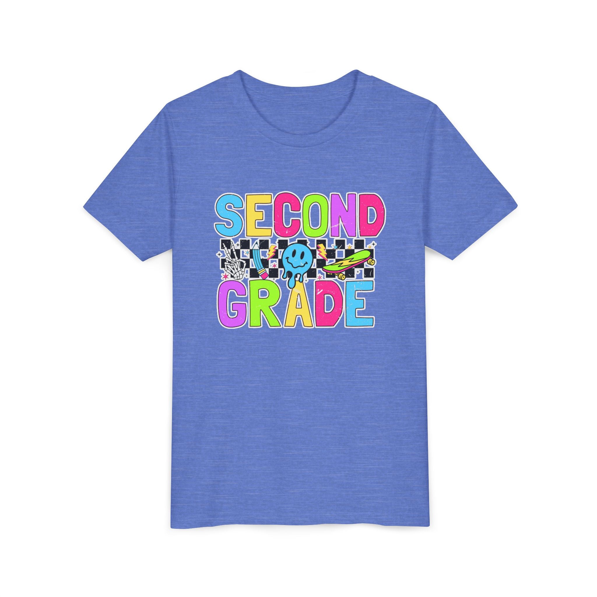 Second Grade Youth Tee — Colorful Back-to-School Shirt for Kids