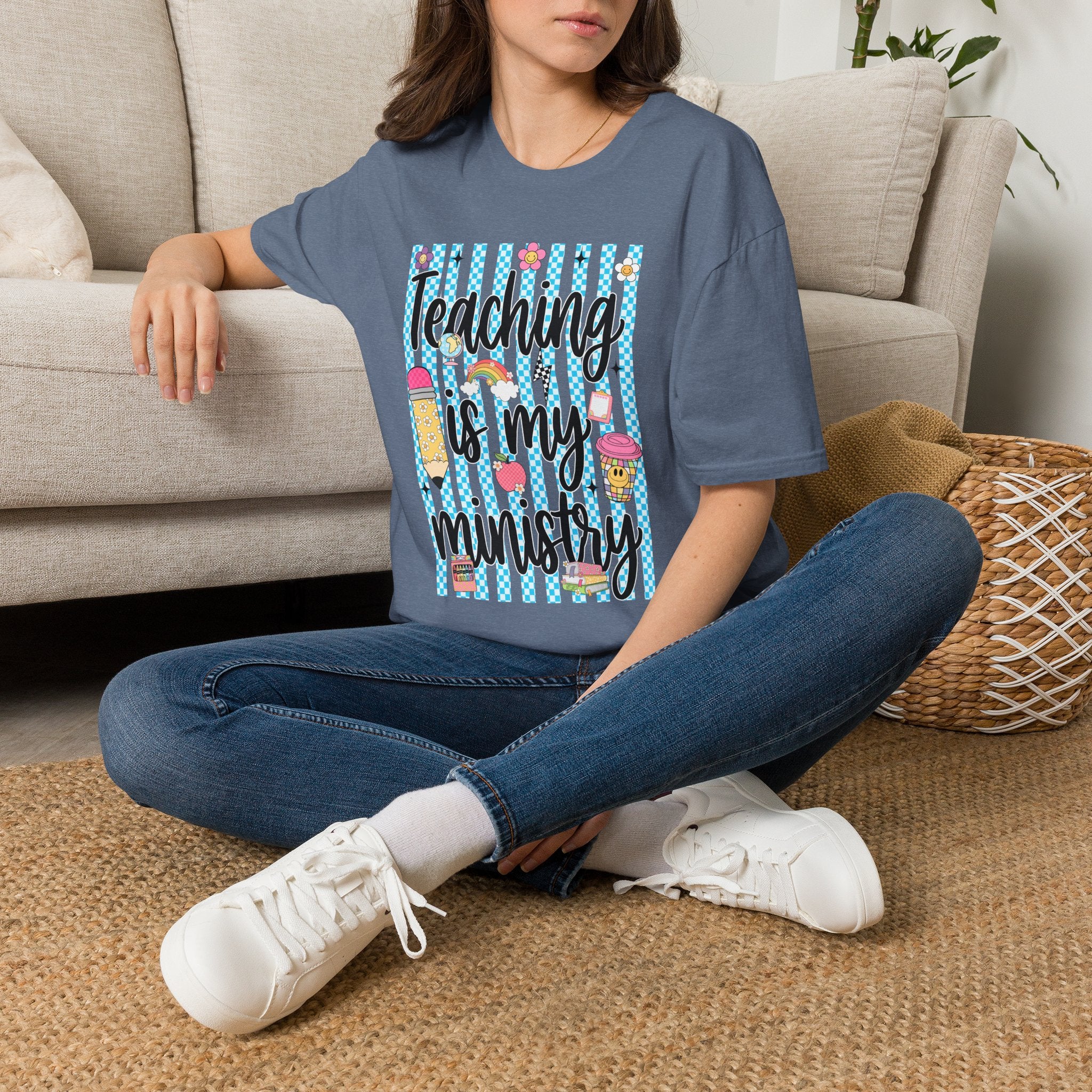 T-Shirt — "Teaching Is My Ministry" Cute Teacher Graphic Tee