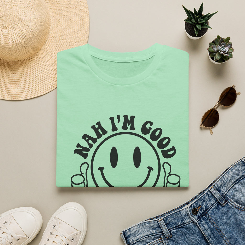 Nah I'm Good Smiley T-Shirt — Thumbs-Up Retro Graphic Tee