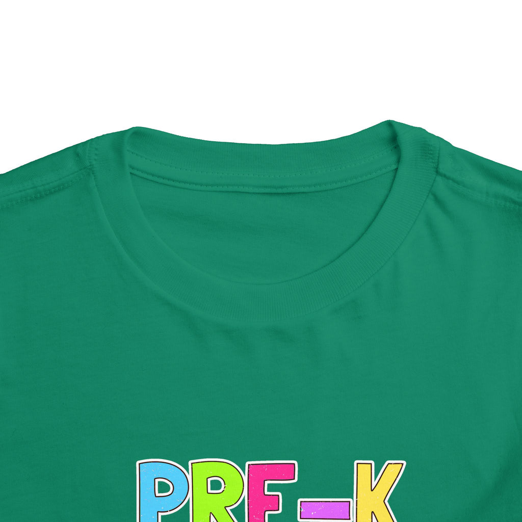 PRE-K Toddler Tee — Colorful Checkerboard Smile Preschool Shirt