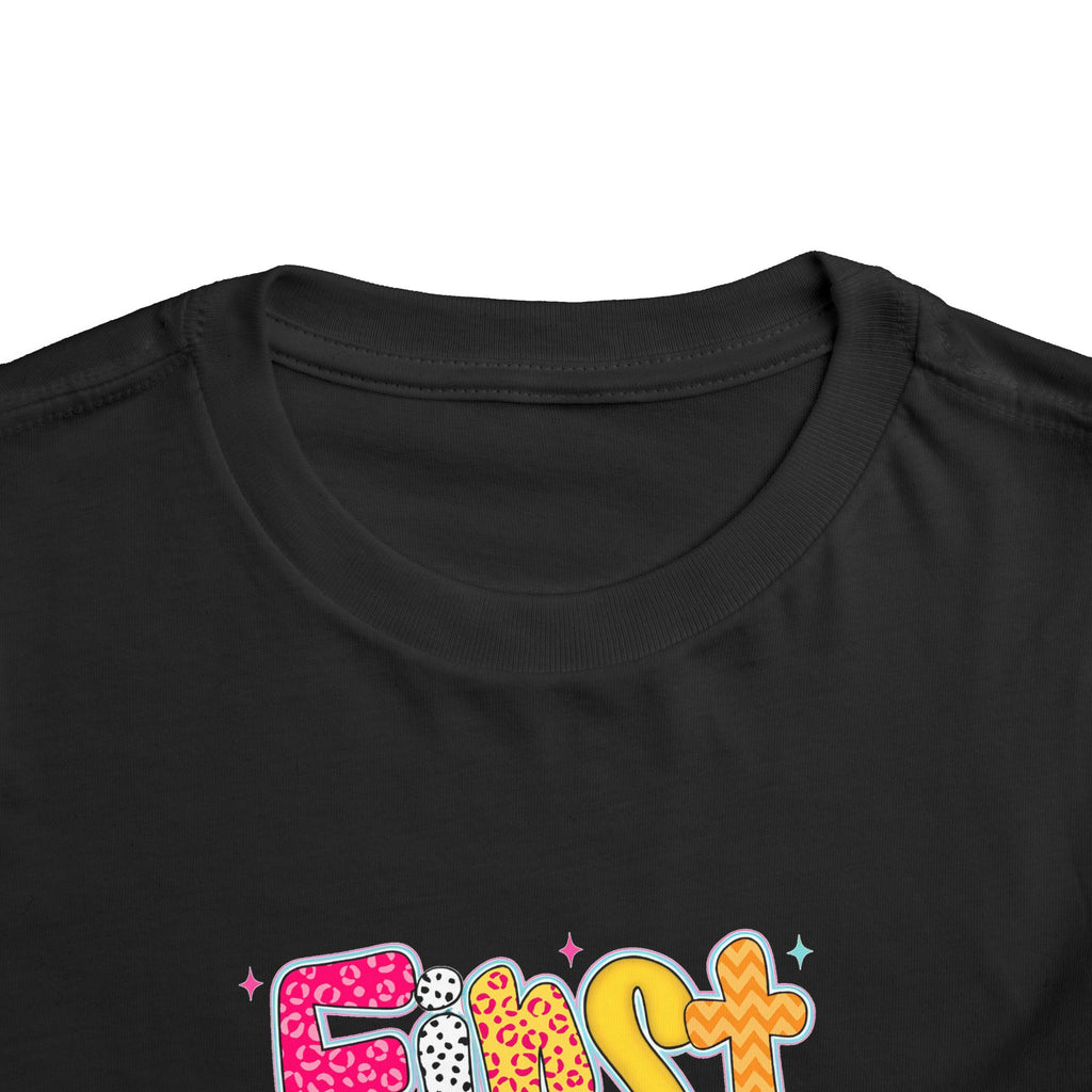 Toddler Tee - Colorful "First Grade" Graphic Baby Shirt