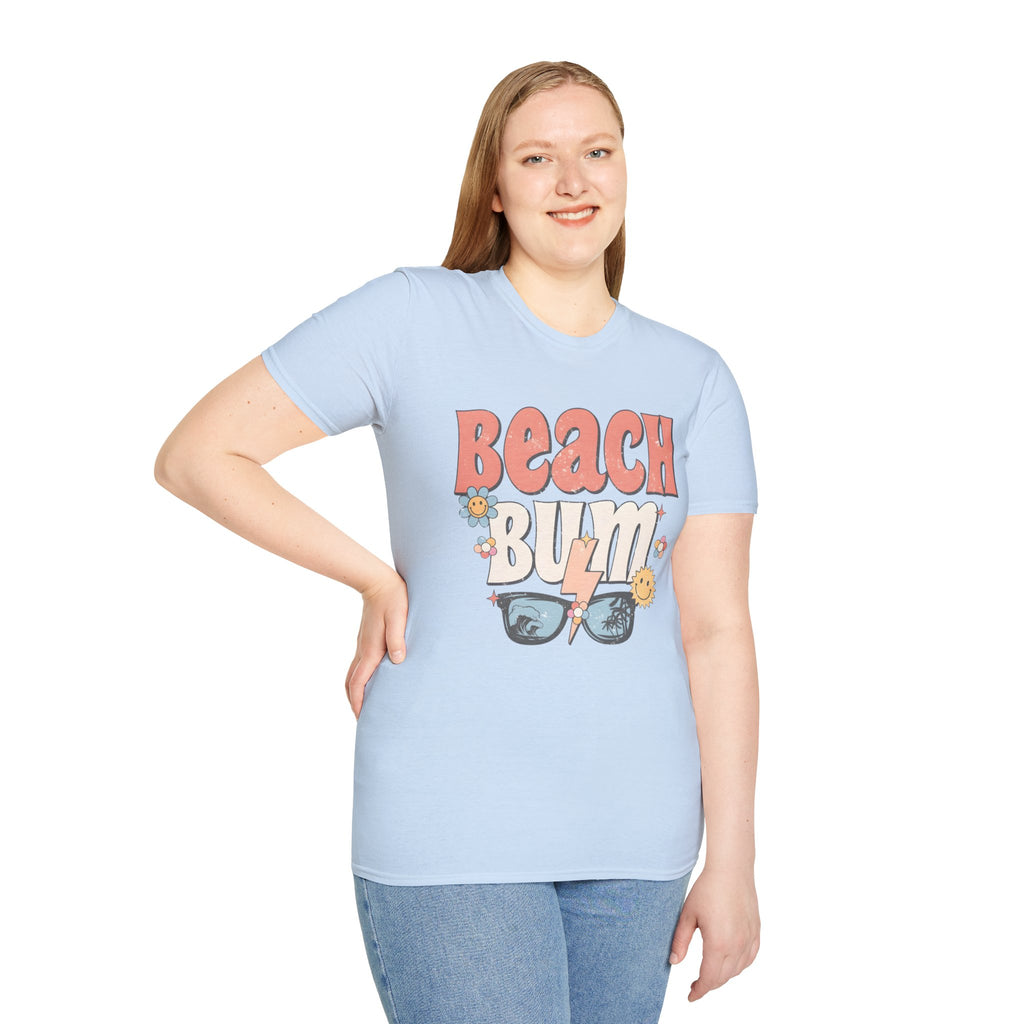 Beach Bum T-Shirt — Retro Floral Surf Vibes Tee