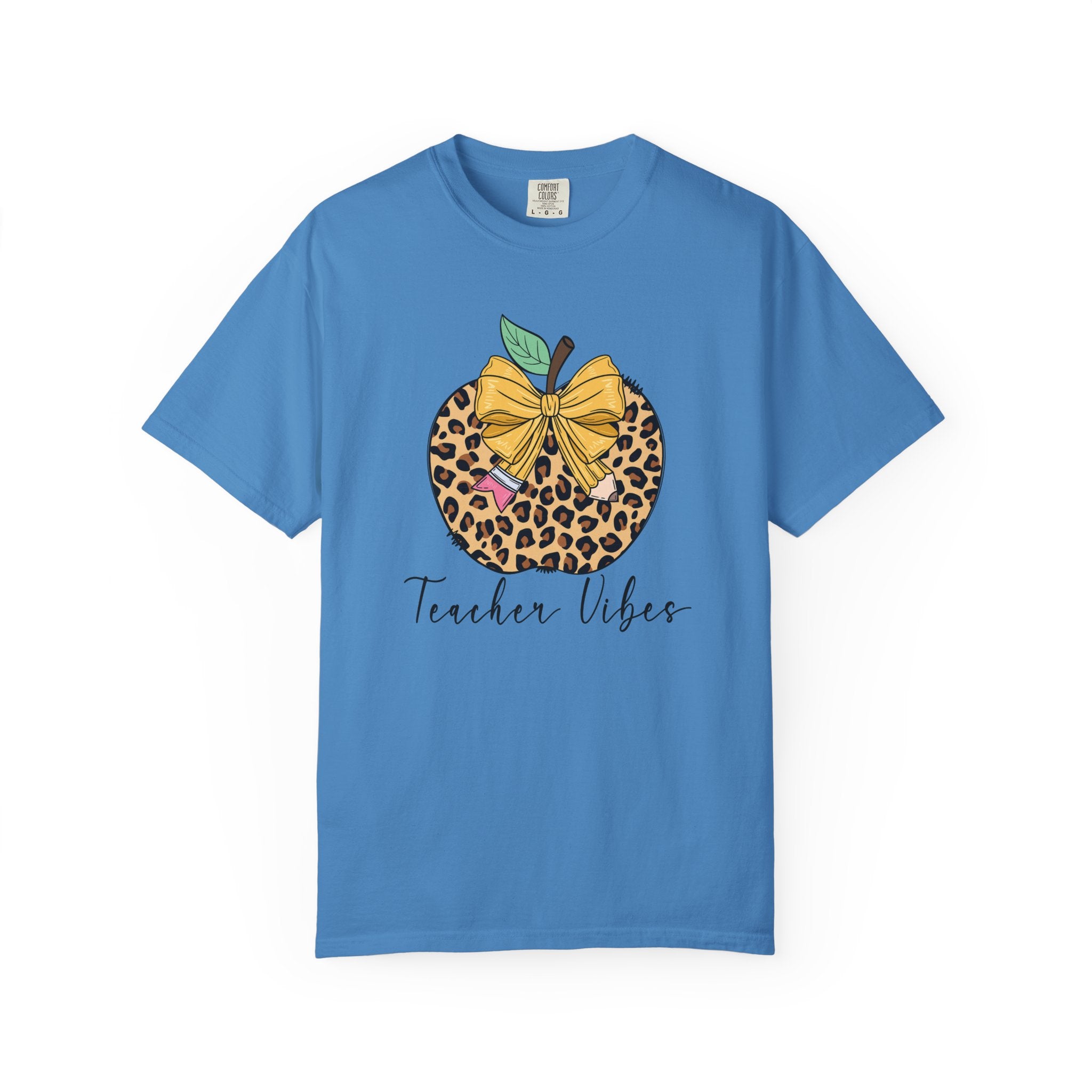 Teacher Vibes Leopard Pumpkin T-Shirt - Cute Fall Teacher Gift