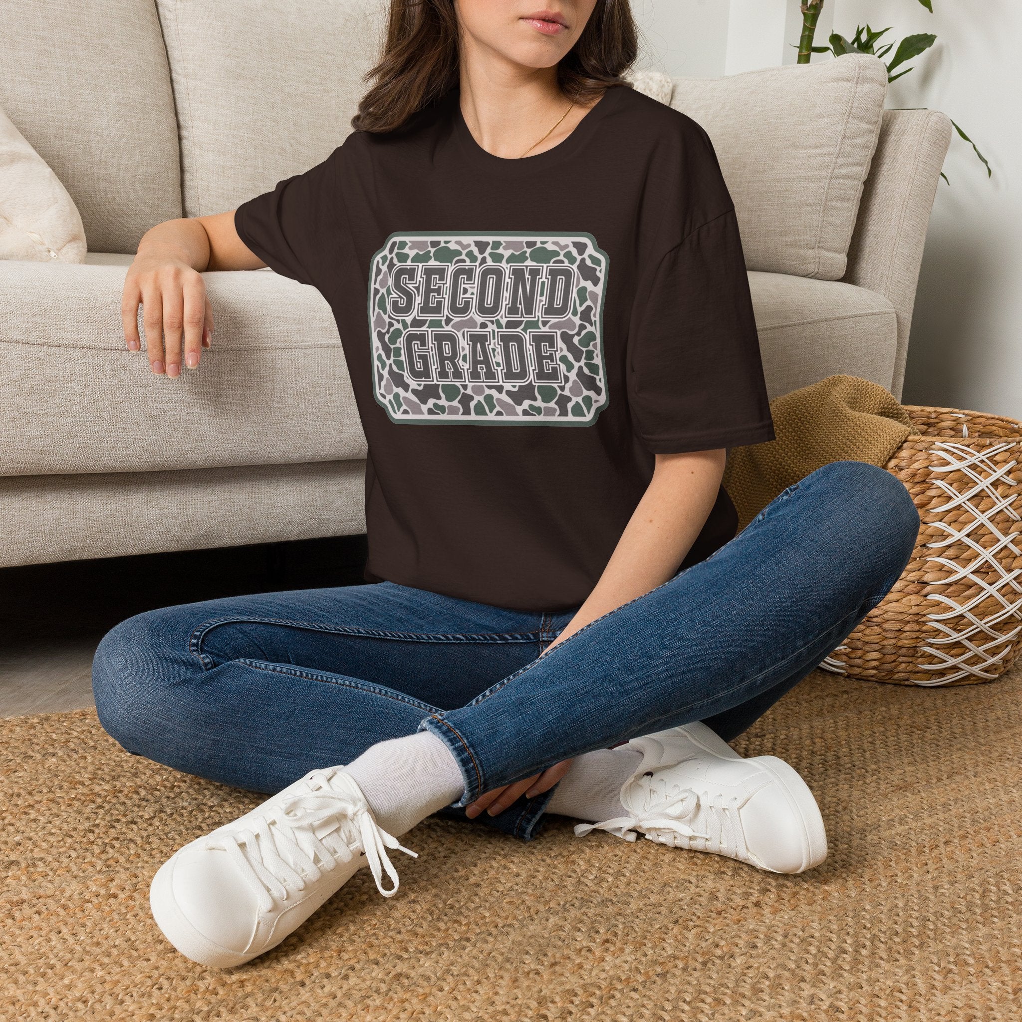 Second Grade Leopard Print T-Shirt — Cute Back-to-School Tee for Teachers & Students