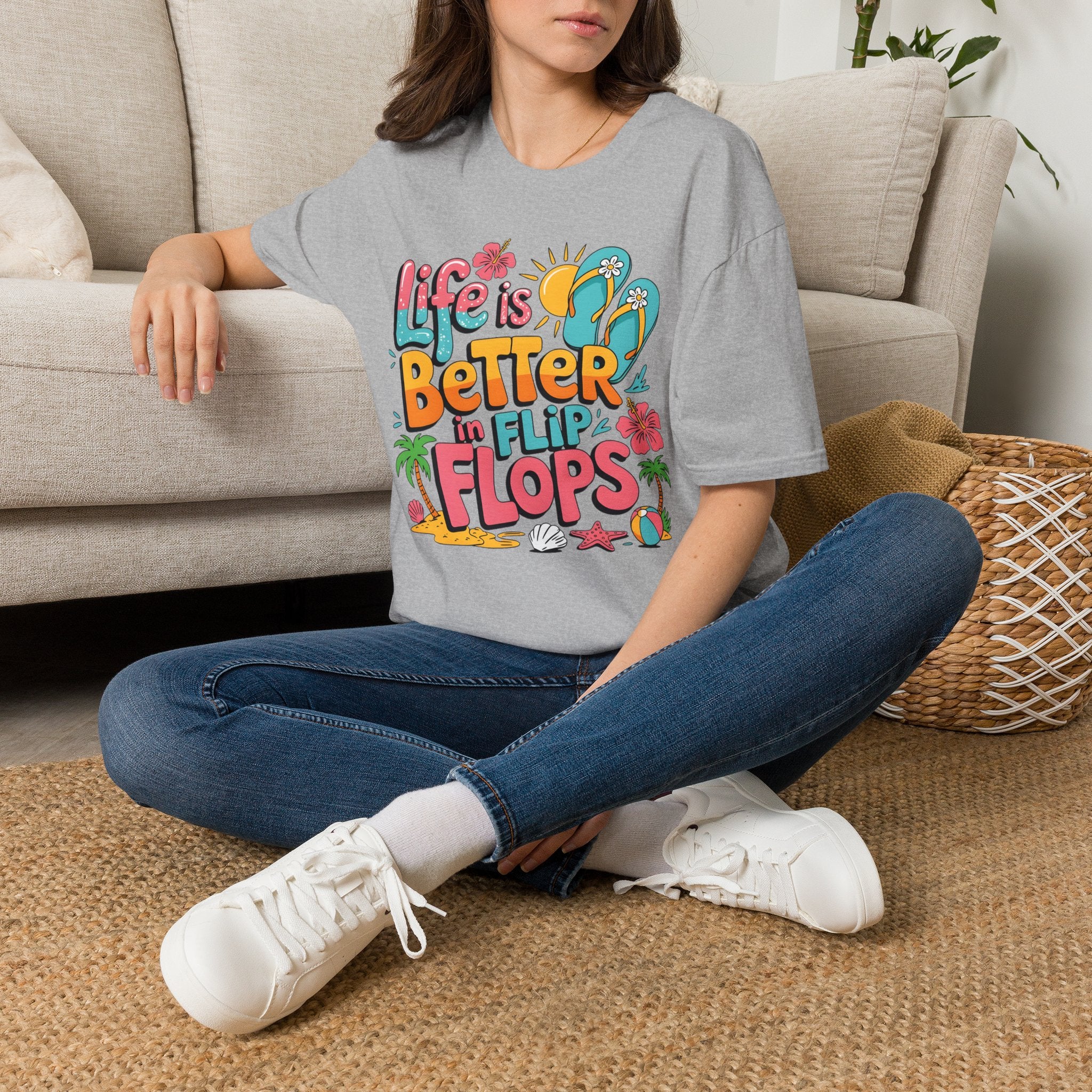 Life Is Better in Flip Flops T-Shirt — Tropical Beach Summer Tee