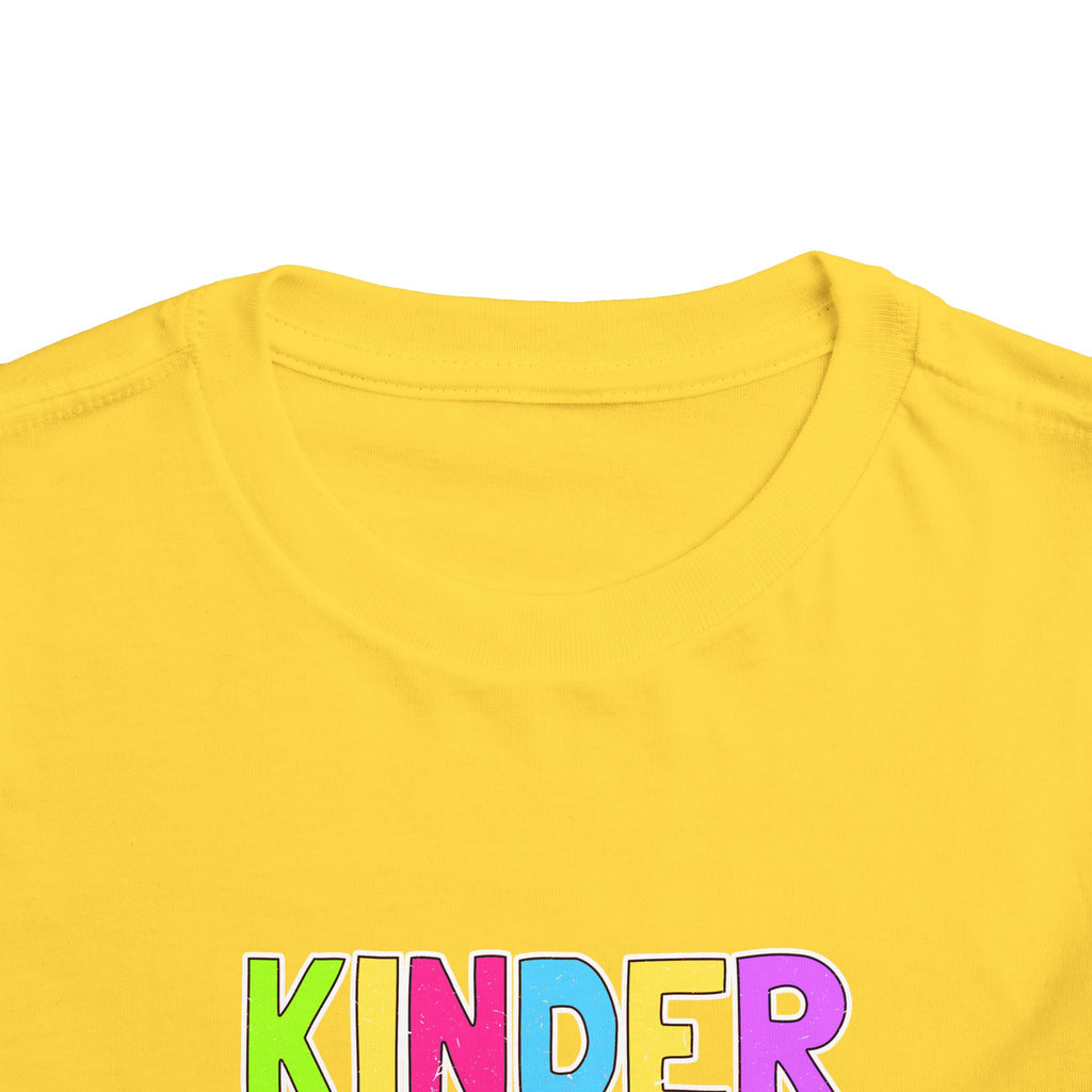 KinderGarten Toddler Tee - Colorful Checker Smiley Back-to-School Shirt