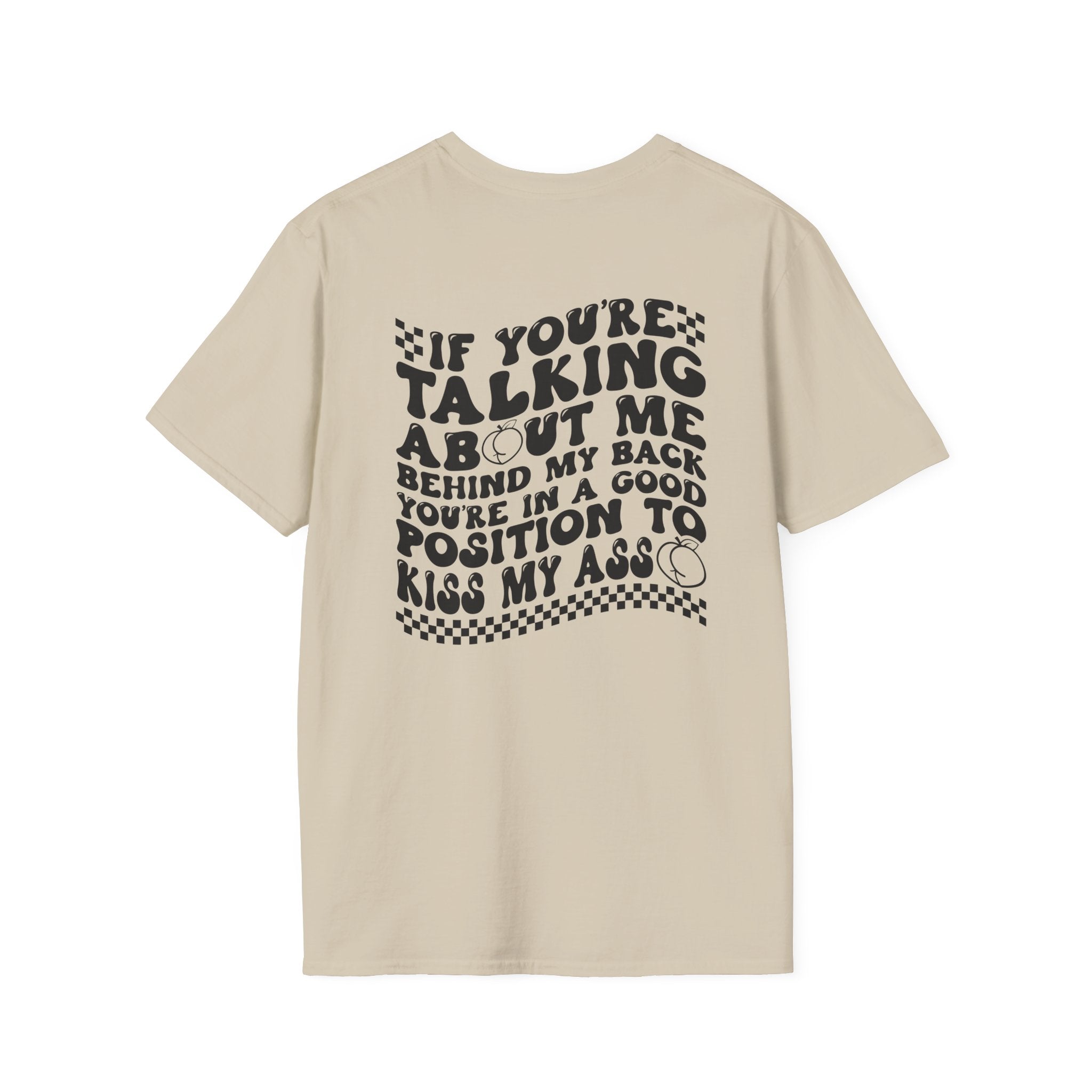 Peach Outline T‑Shirt — Minimal Fruit Graphic Tee