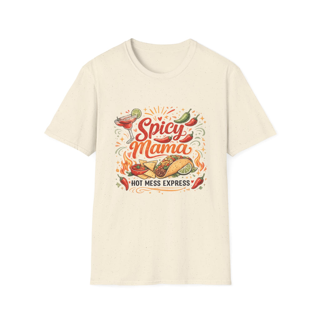 Spicy Mama T‑Shirt — Hot Mess Express Chili & Margarita Graphic Tee