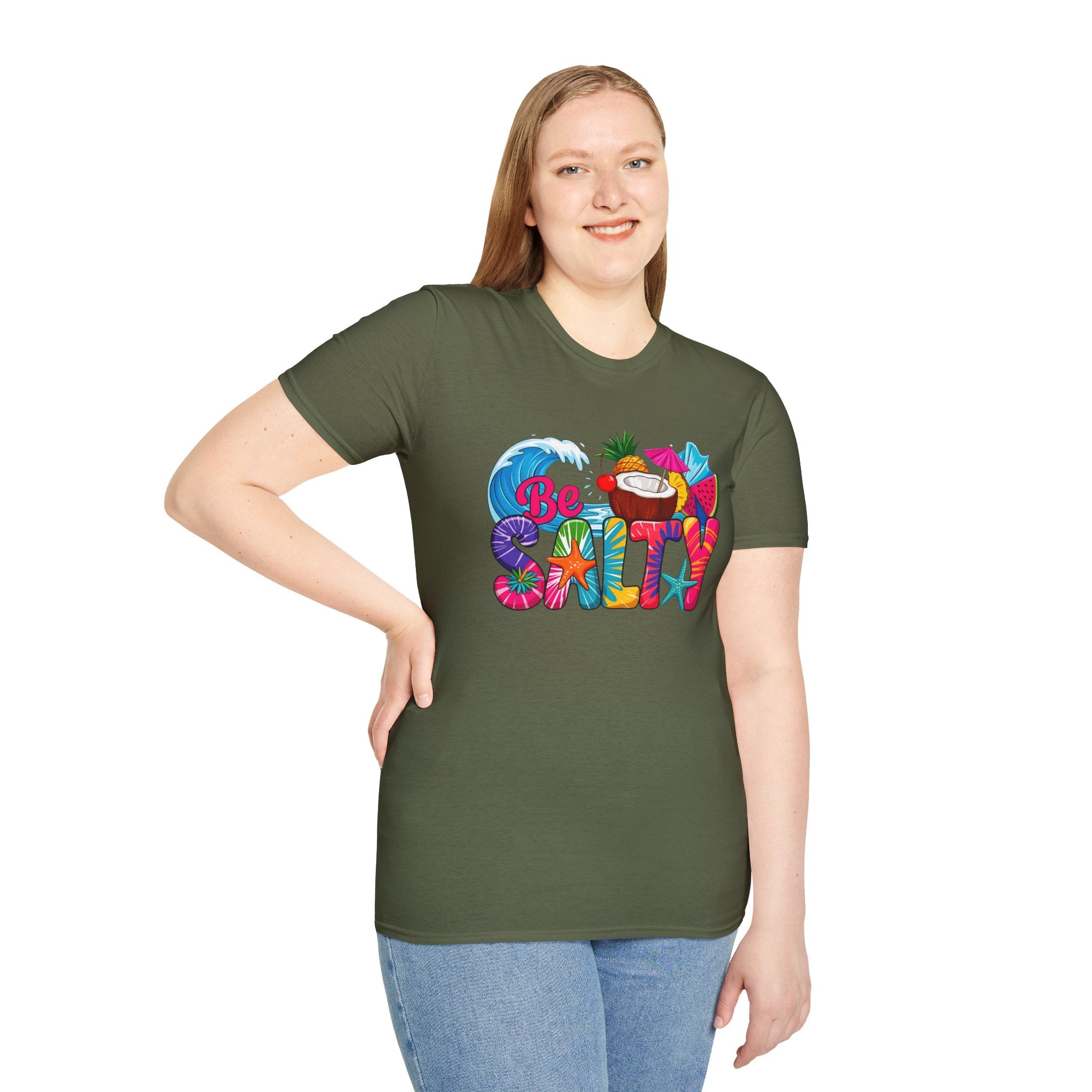 Be Salty Beach T-Shirt — Tropical Coconut & Surf Summer Tee