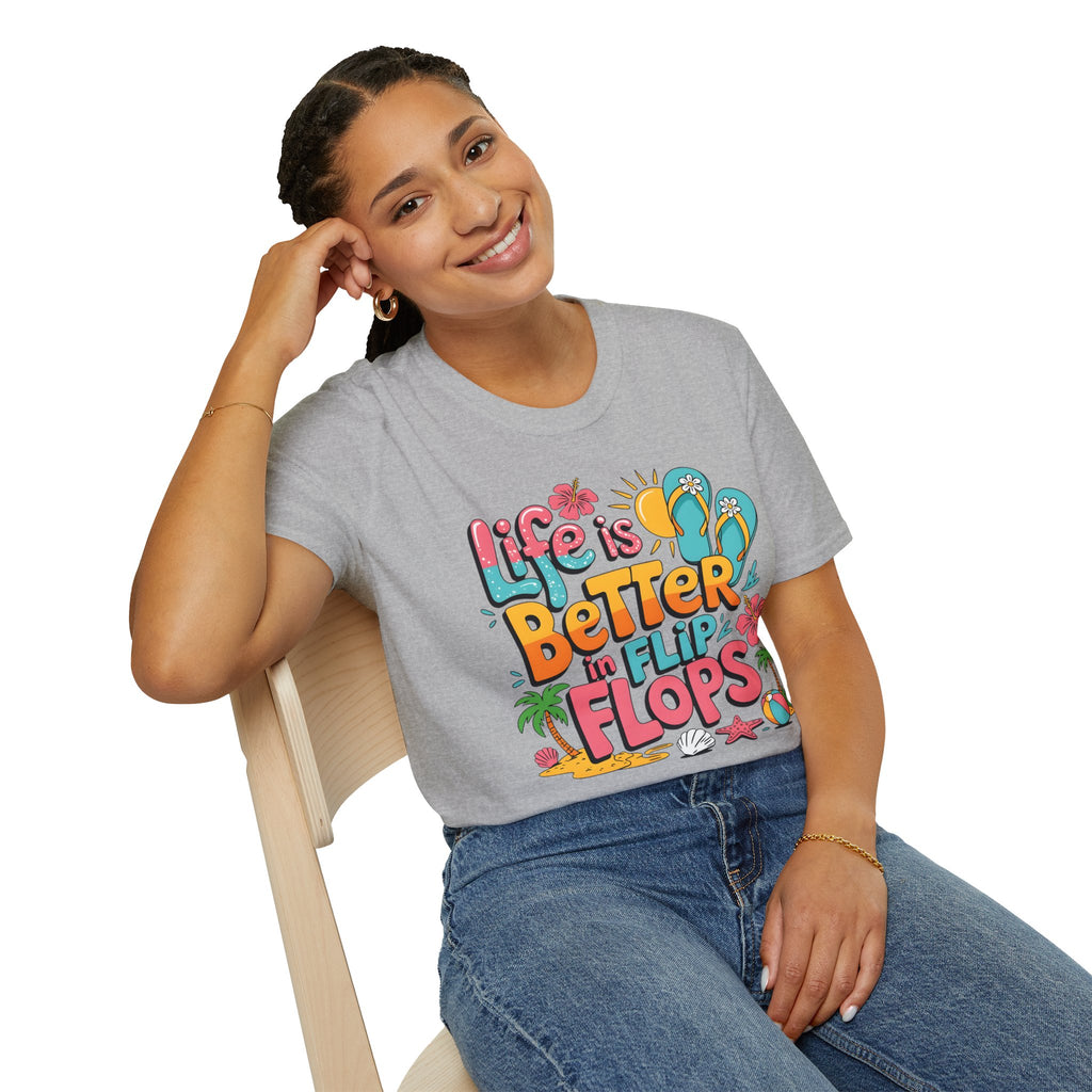 Life Is Better in Flip Flops T-Shirt — Tropical Beach Summer Tee