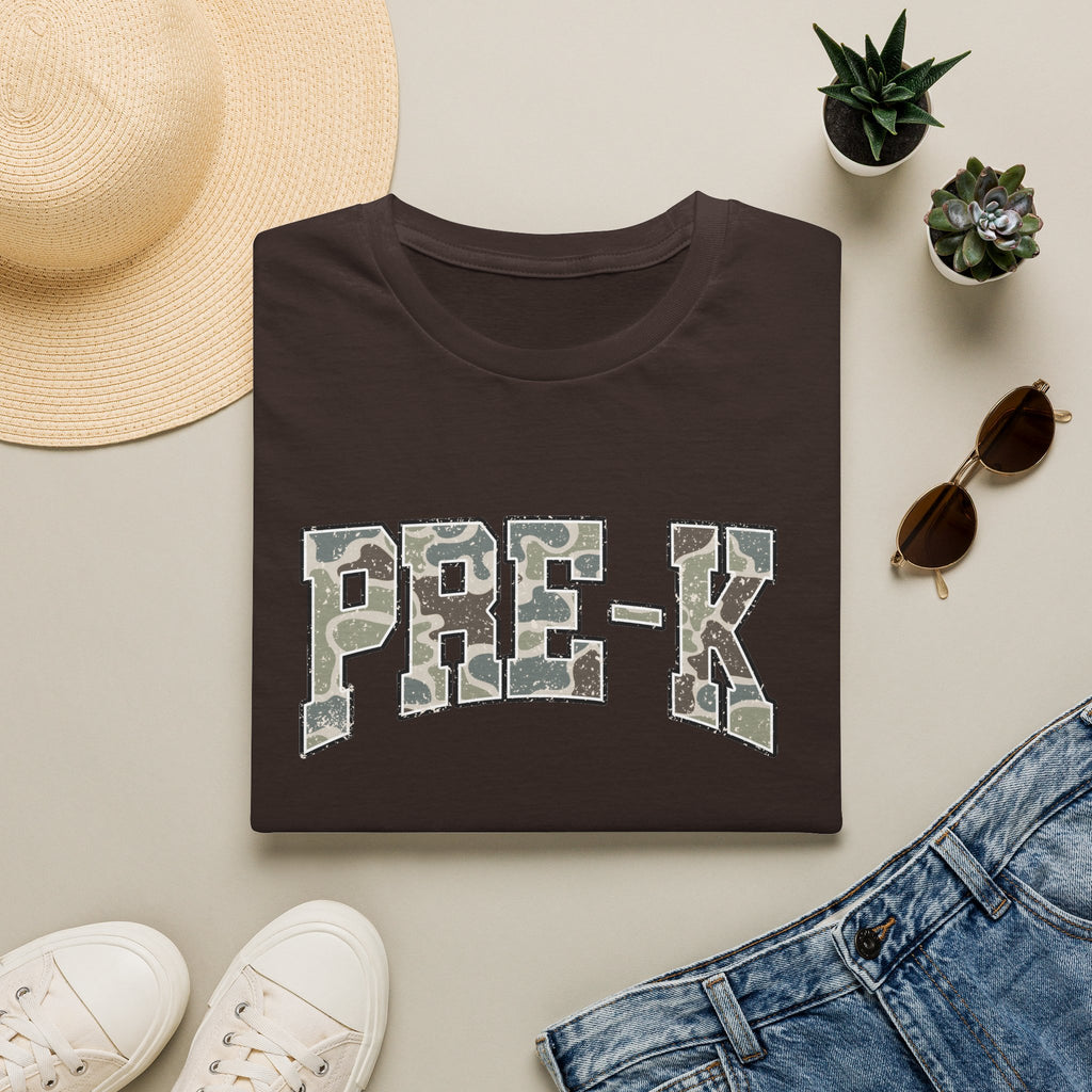 PRE-K Camo Kids T-Shirt — Military Style Preschool Shirt