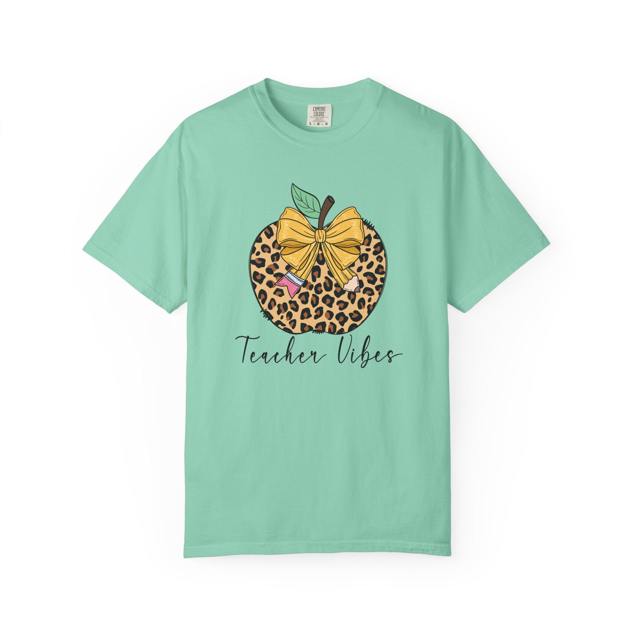 Teacher Vibes Leopard Pumpkin T-Shirt - Cute Fall Teacher Gift