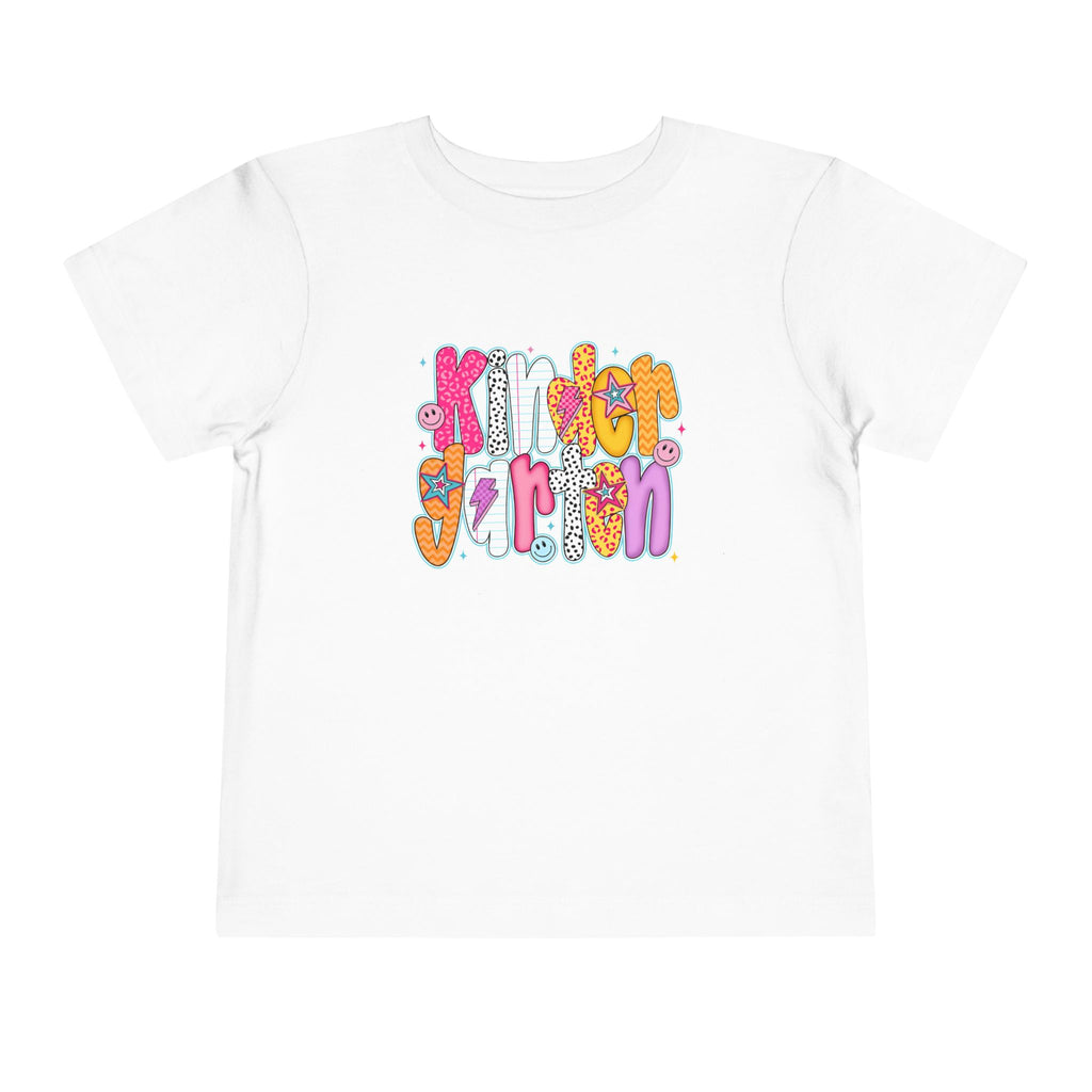 Toddler Tee - "Kinder Garten" Colorful Kids Back-to-School Shirt