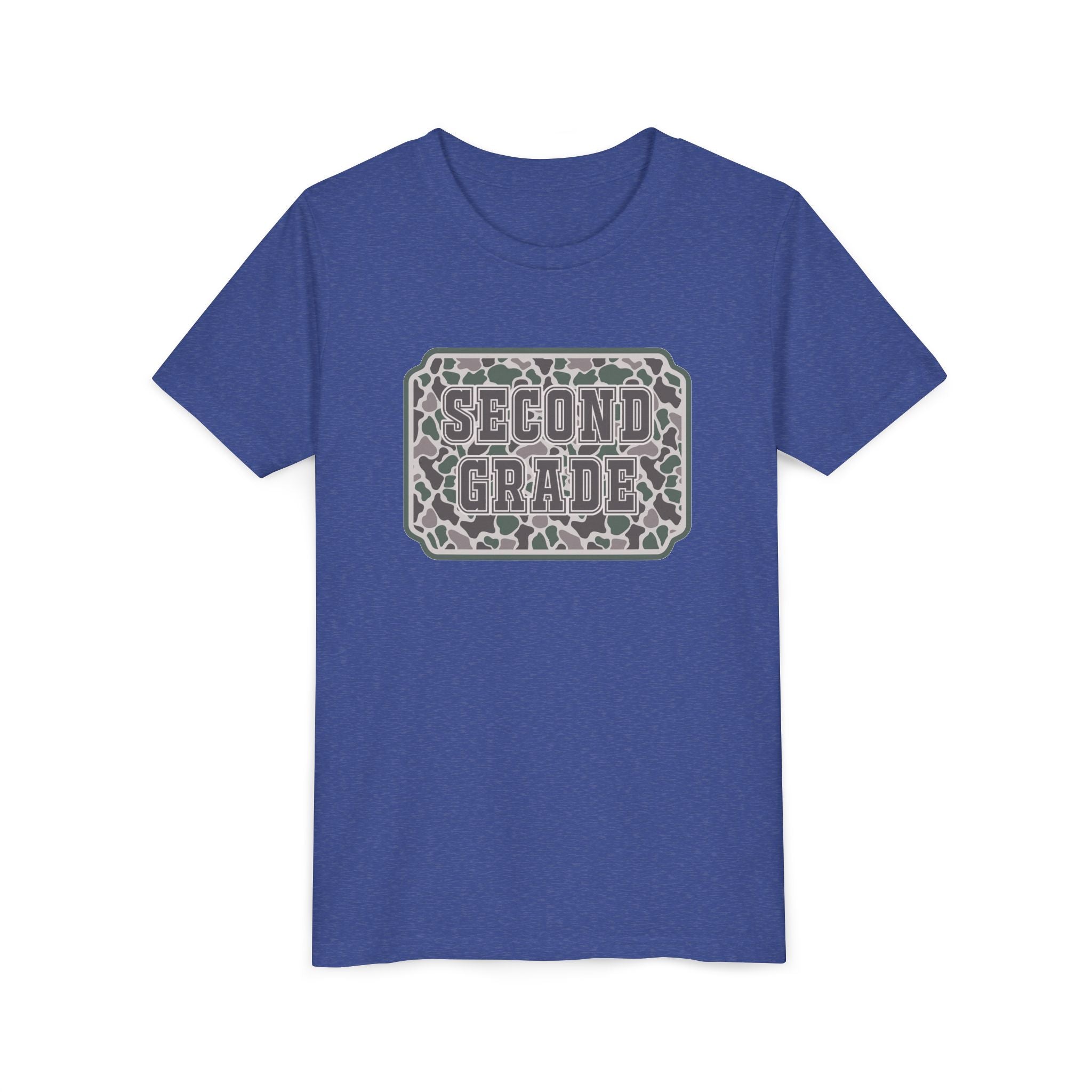 Second Grade Youth Tee - Camo Patch Back to School Shirt