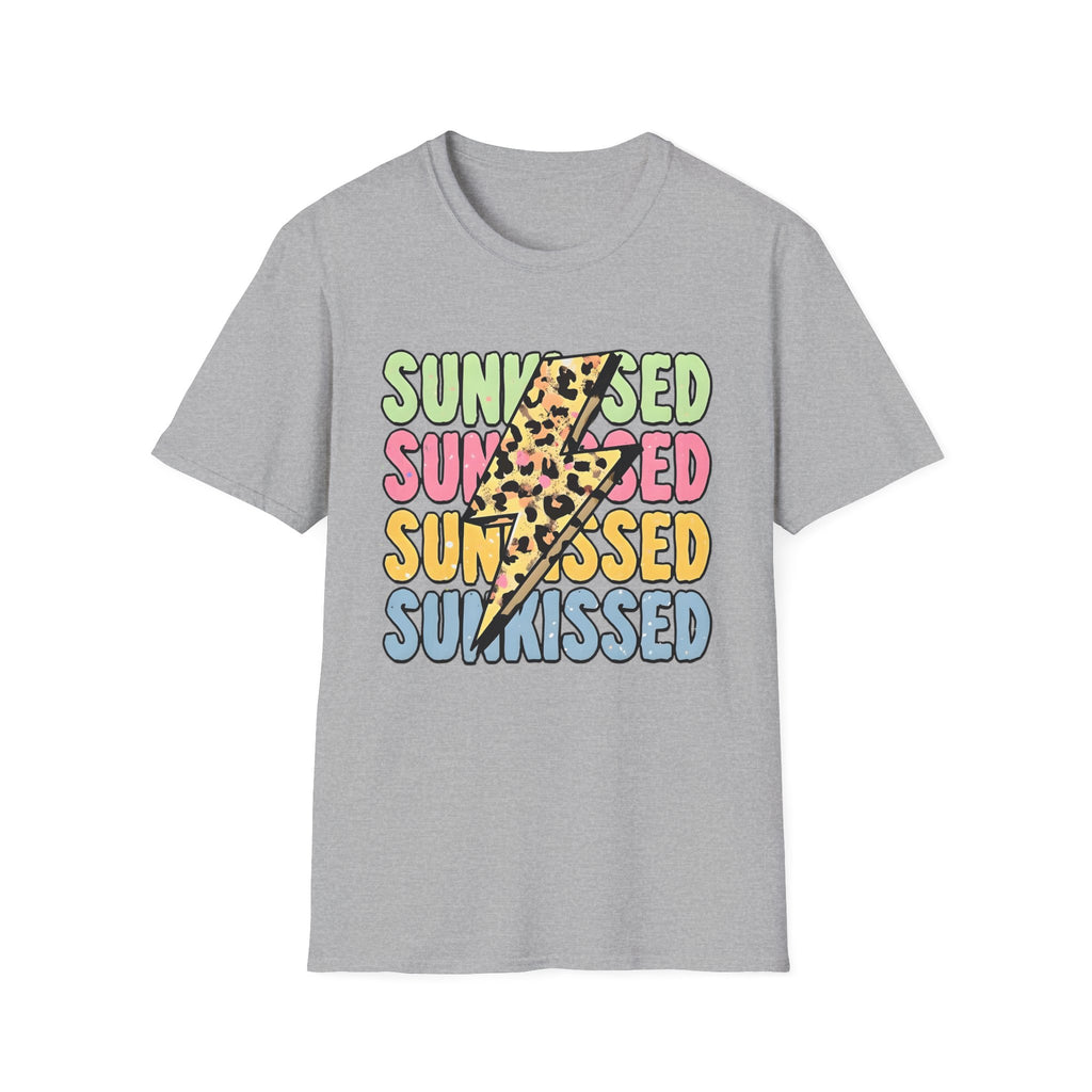 Sunkissed Retro Leopard Lightning T‑Shirt
