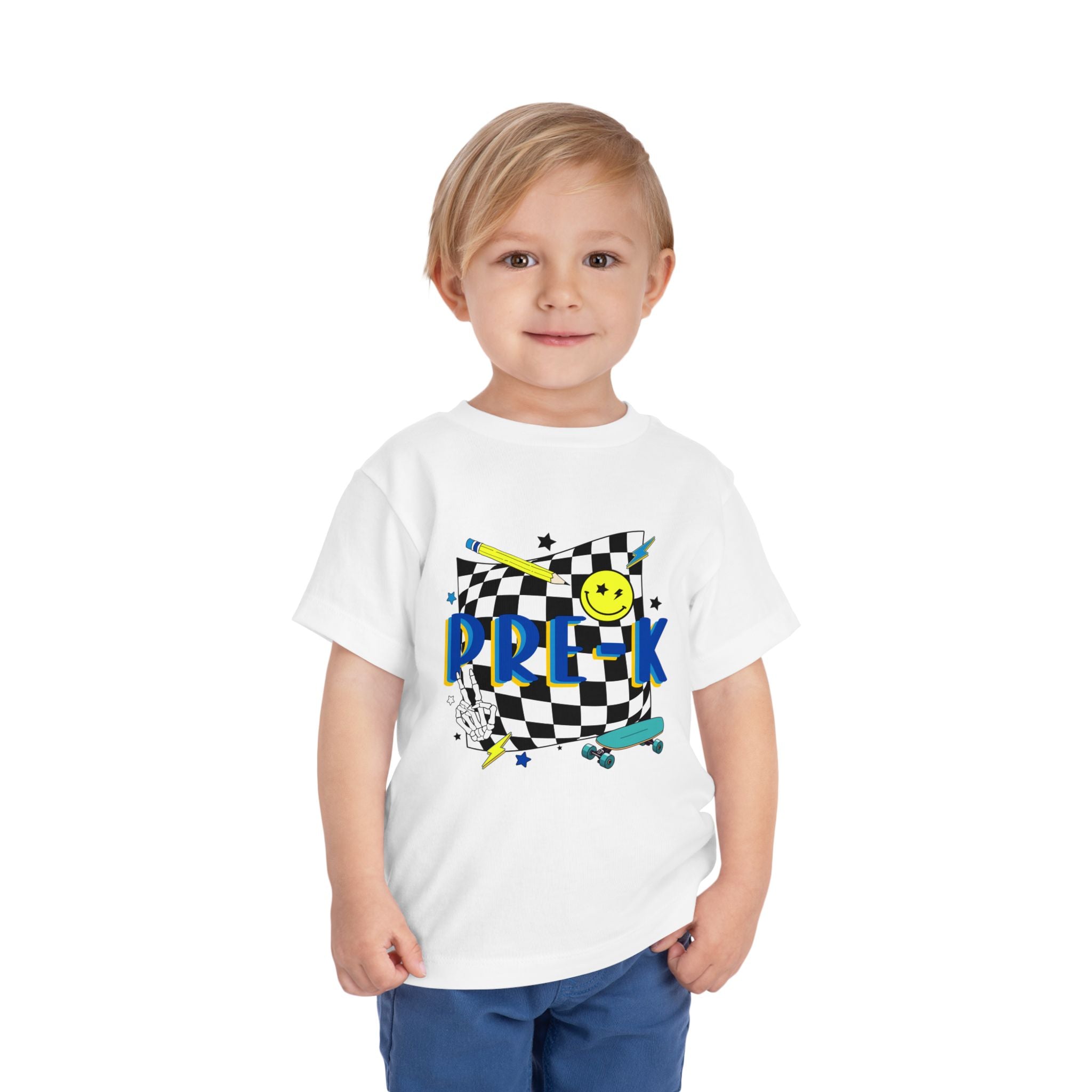 Preschool Skate Smiley Toddler Tee Pre-k