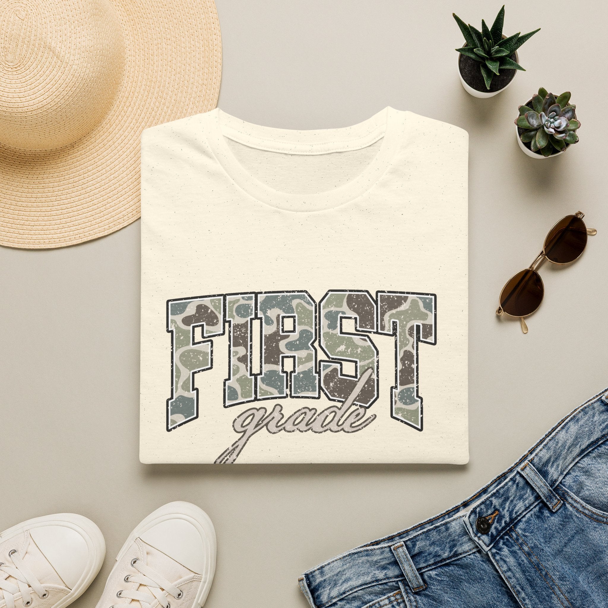 First Grade Camo Tee — 'FIRST grade' Back-to-School Kids T-Shirt