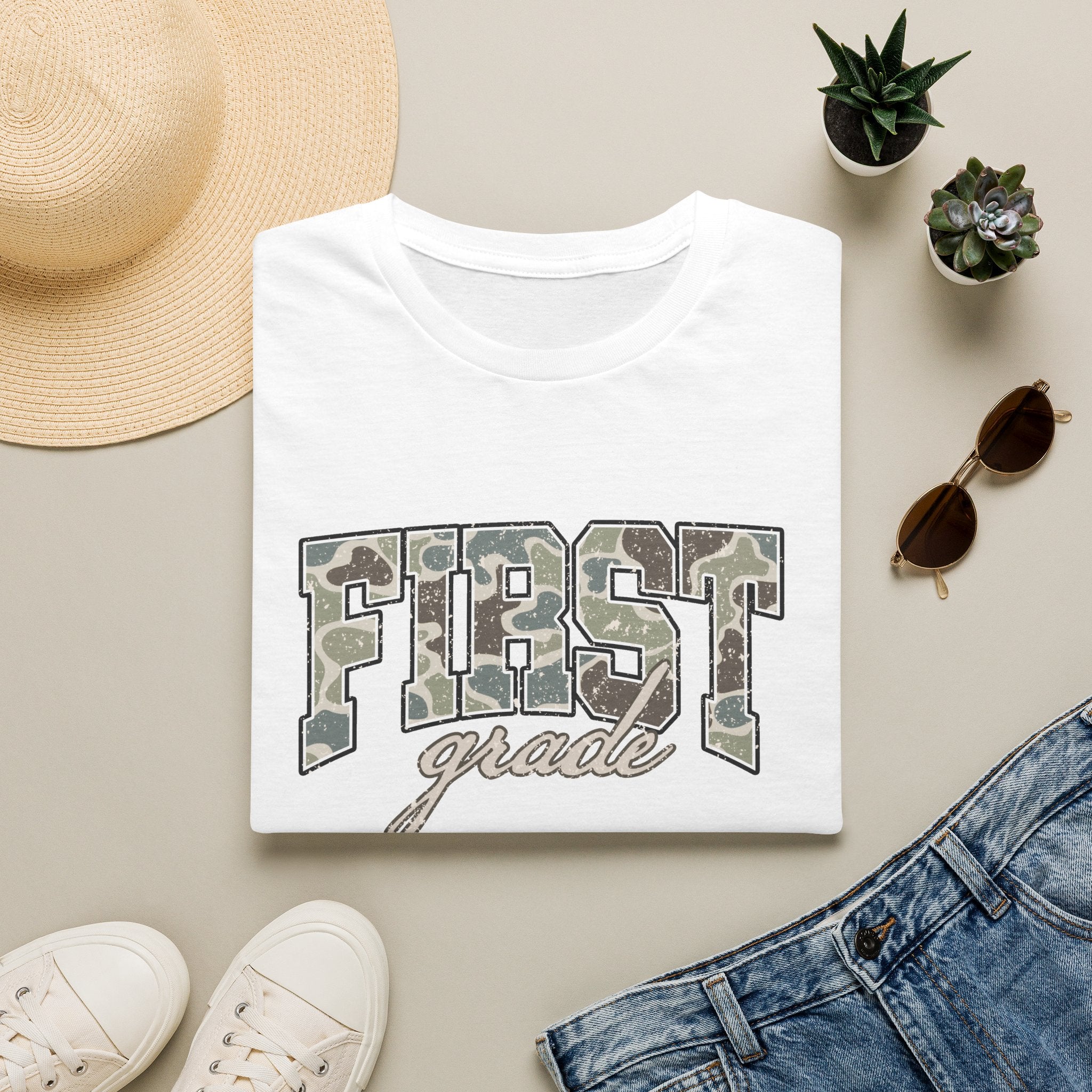 First Grade Camo Tee — 'FIRST grade' Back-to-School Kids T-Shirt