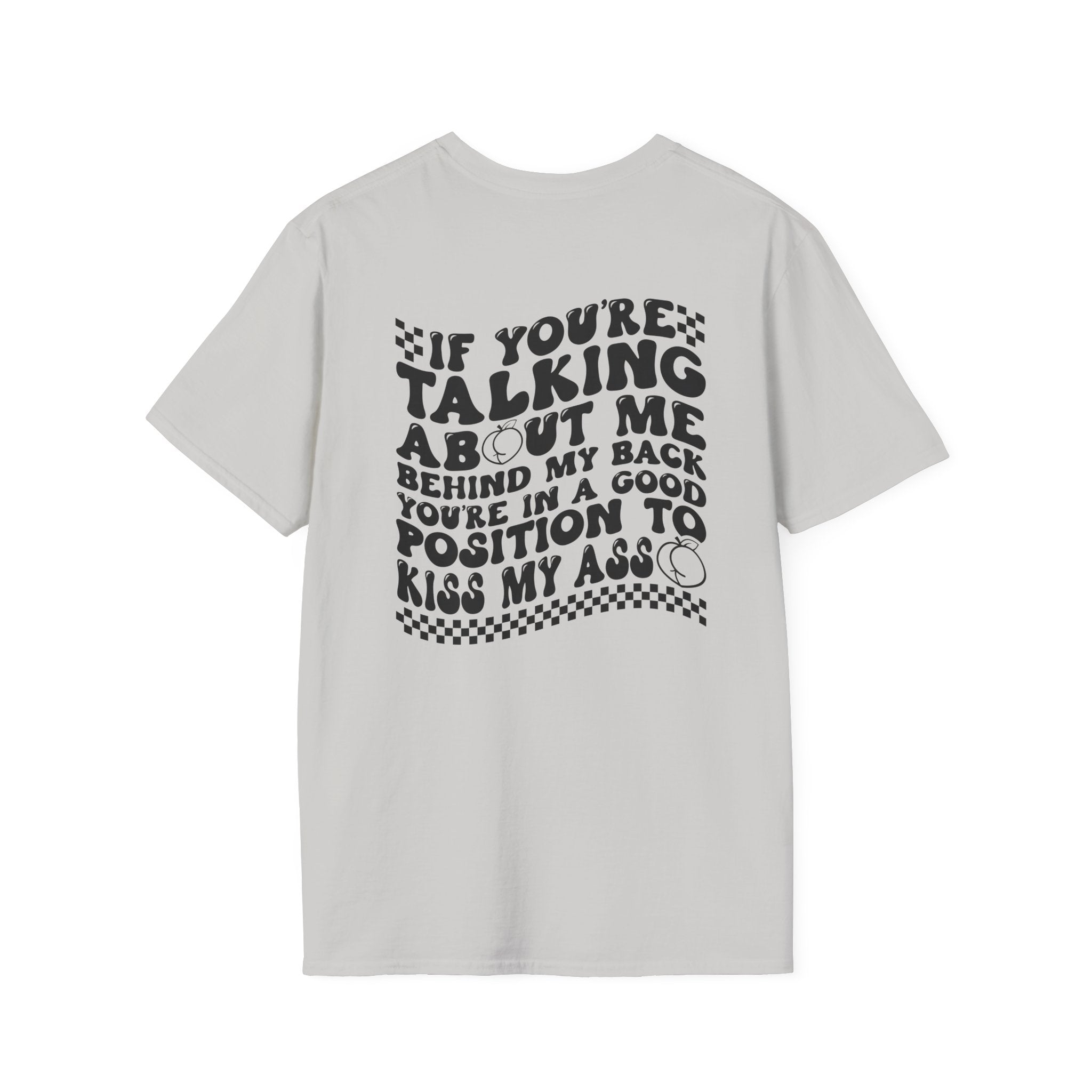 Peach Outline T‑Shirt — Minimal Fruit Graphic Tee