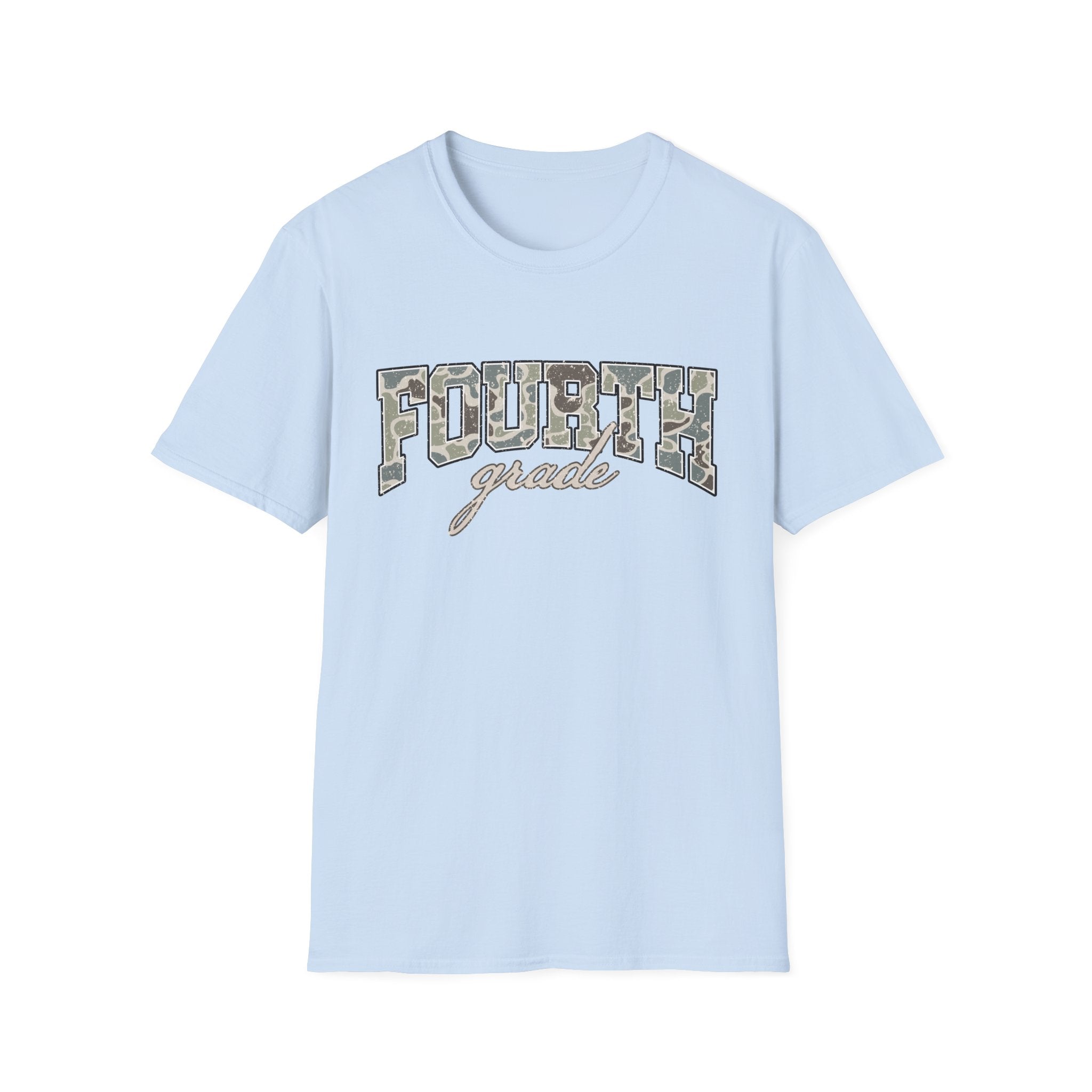 Fourth Grade Camo T-Shirt — 'Fourth Grade' School Spirit Tee