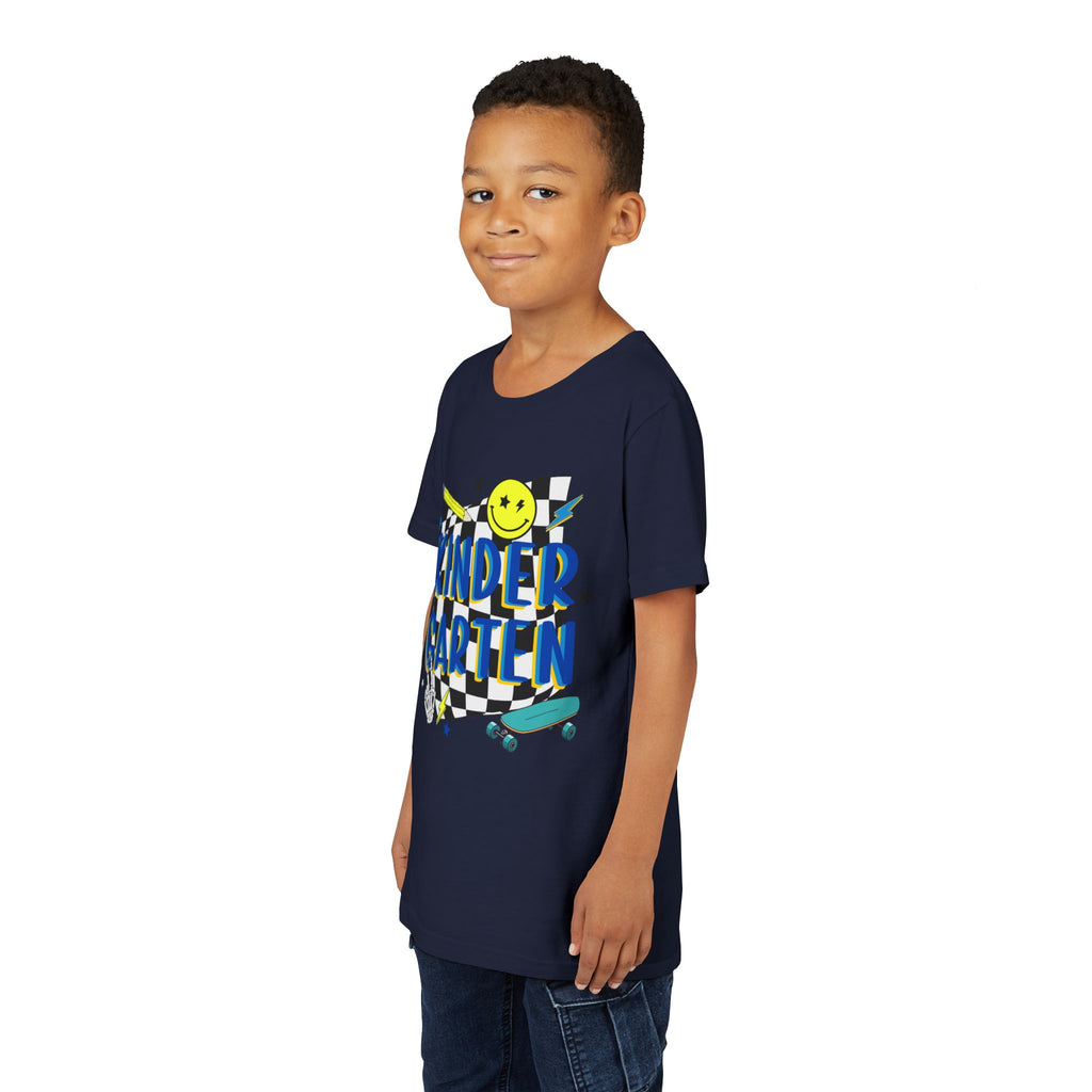Kindergarten Retro Skate Youth T‑Shirt – Back to School Graphic Tee
