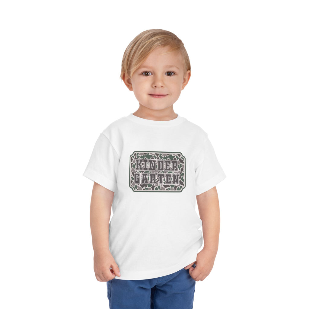 Kindergarten Toddler Tee — Floral Leopard Back to School Shirt