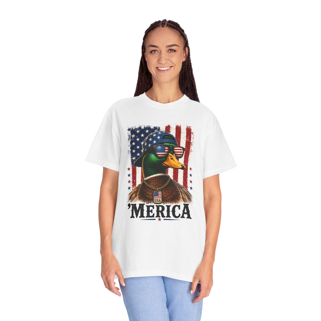 'Merica Duck Graphic T-Shirt — Patriotic American Flag Tee
