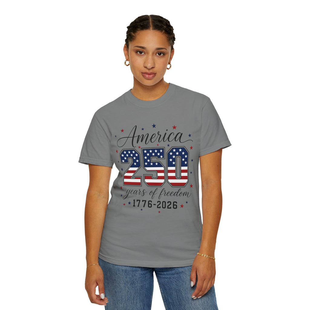 America 250 T-Shirt — 250 Years of Freedom 1776–2026 Patriotic Tee