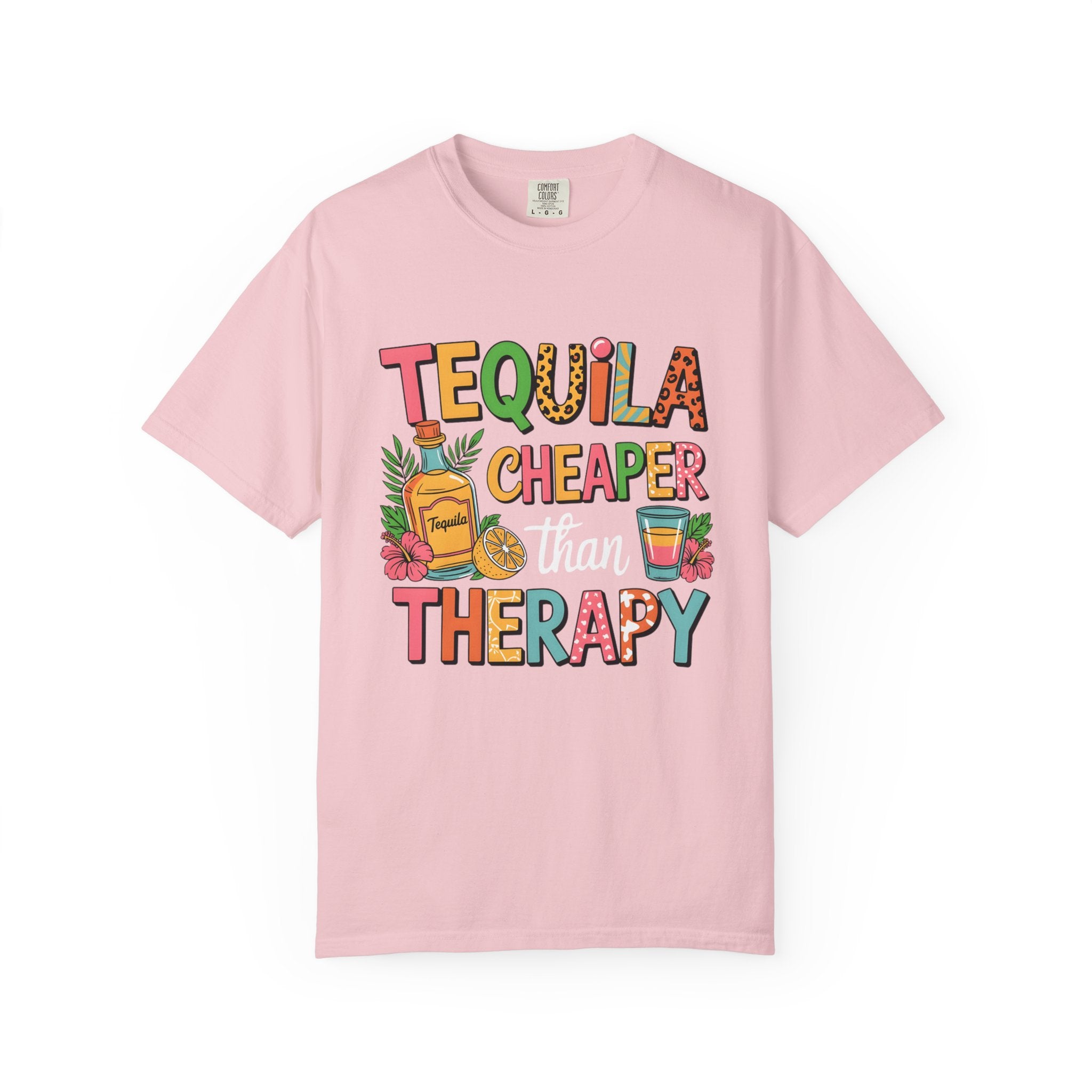 Tequila Cheaper Than Therapy T-shirt | Funny Margarita Cocktail Graphic