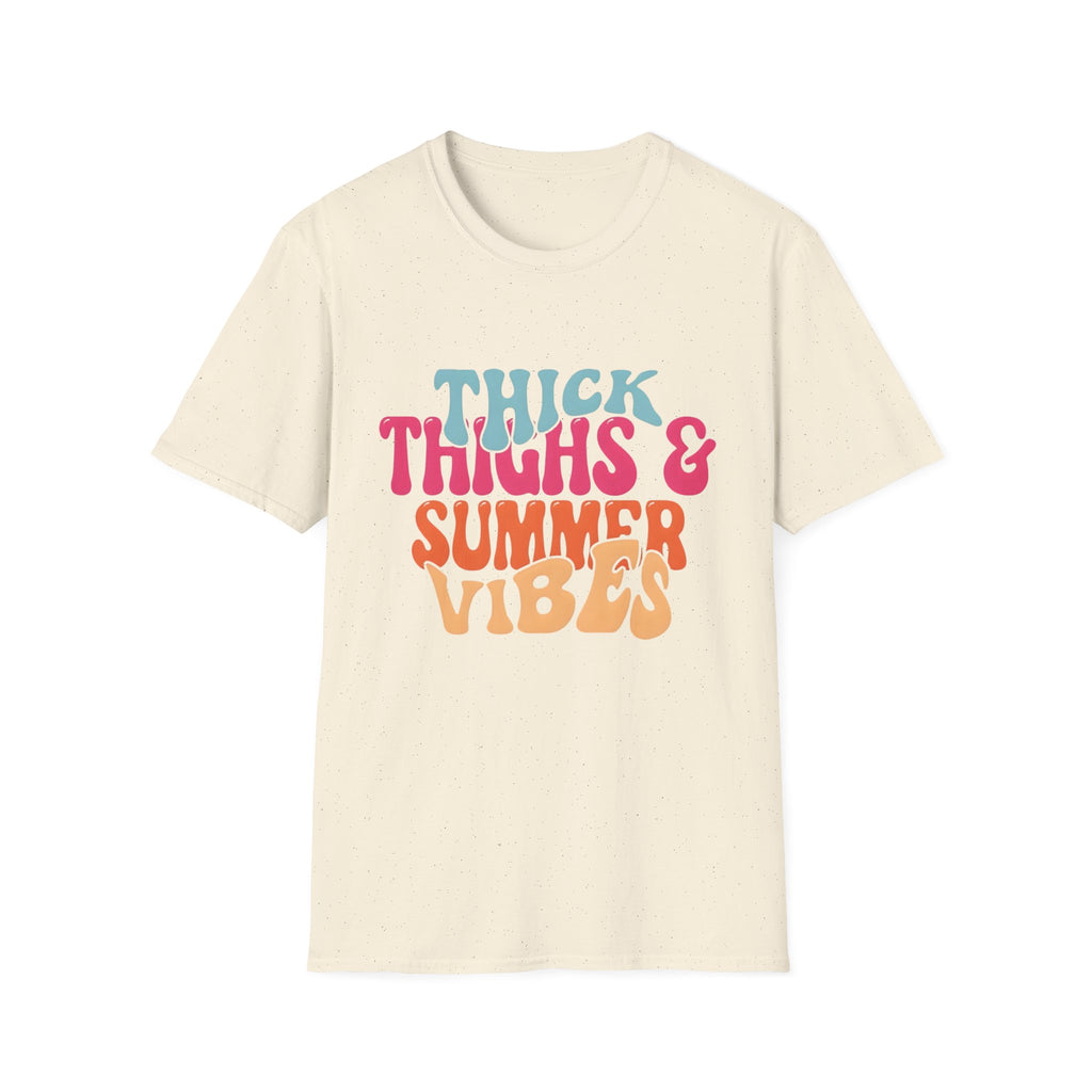 T-Shirt — Thick Thighs & Summer Vibes Retro Graphic Tee