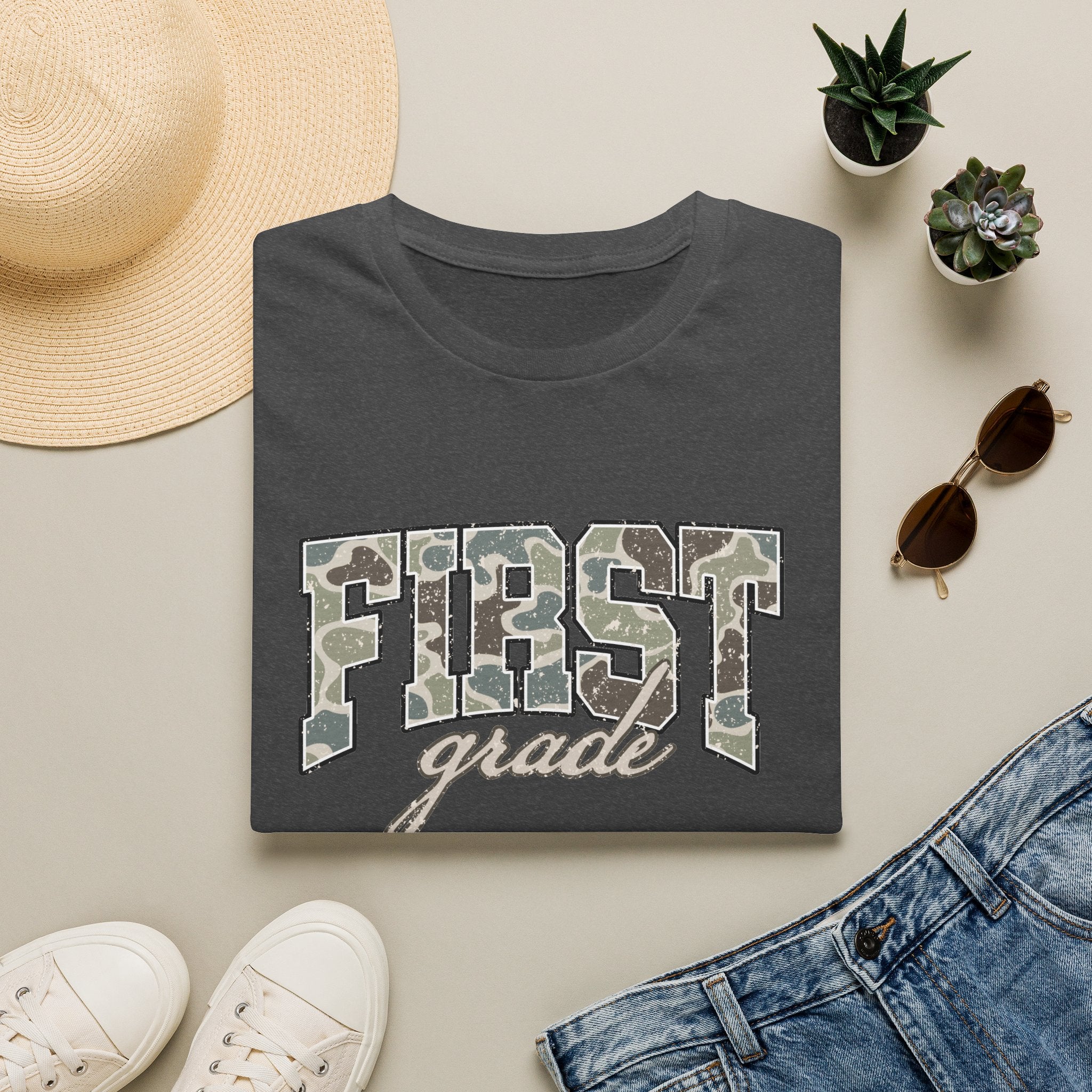 First Grade Camo Tee — 'FIRST grade' Back-to-School Kids T-Shirt