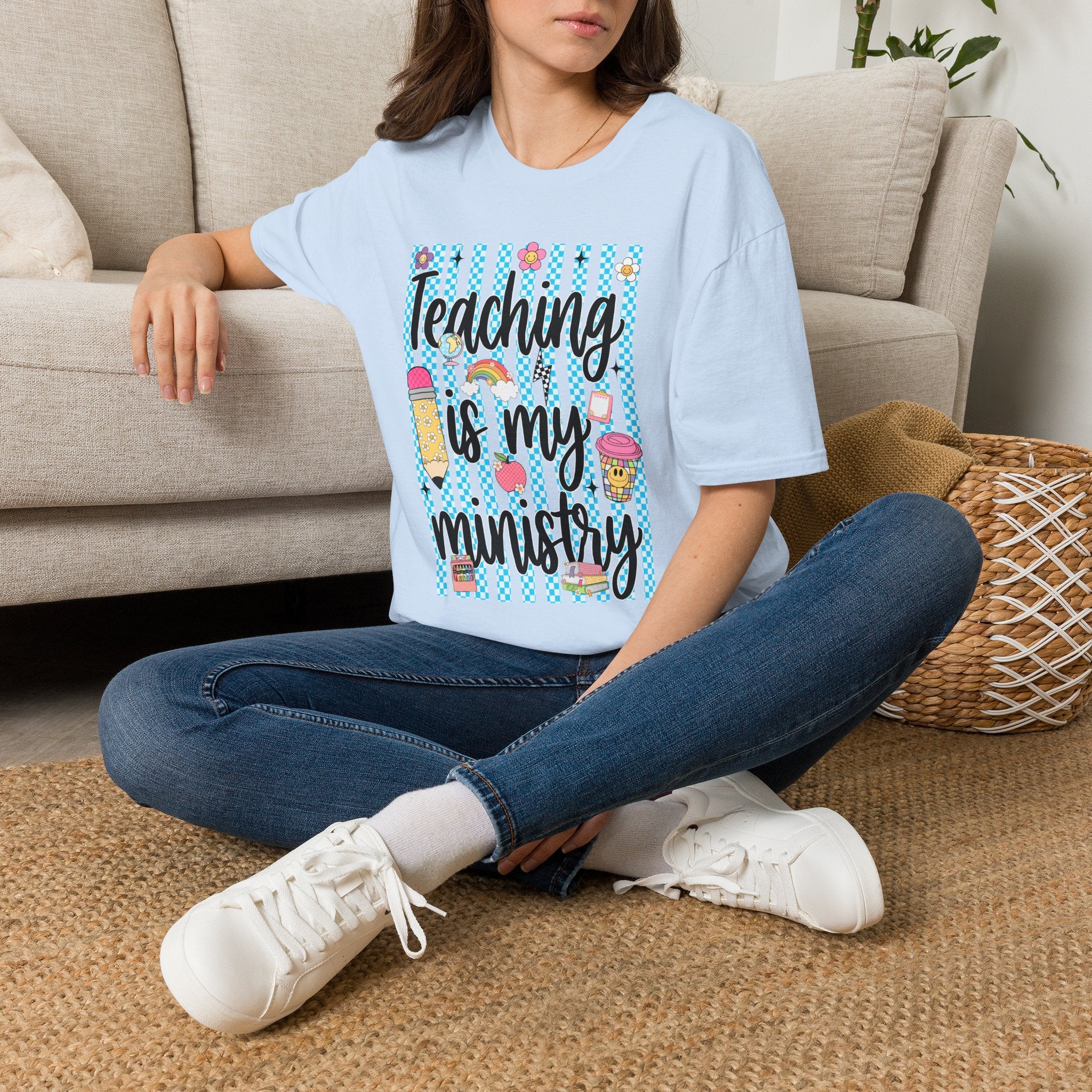 T-Shirt — "Teaching Is My Ministry" Cute Teacher Graphic Tee