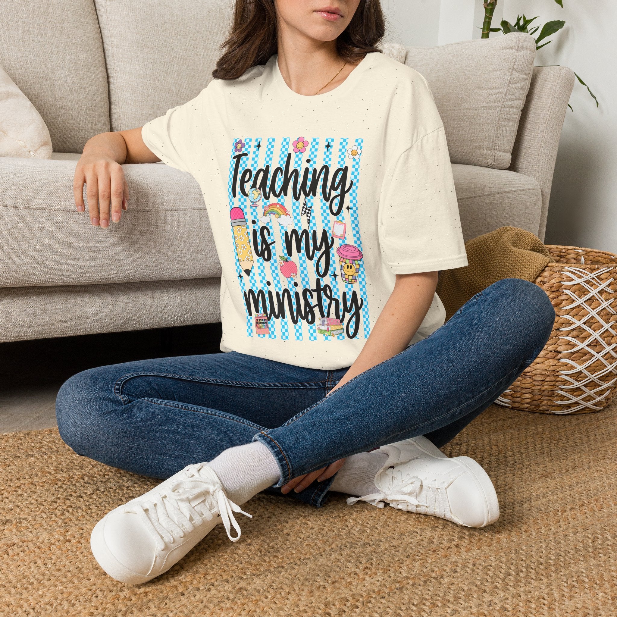 T-Shirt — "Teaching Is My Ministry" Cute Teacher Graphic Tee
