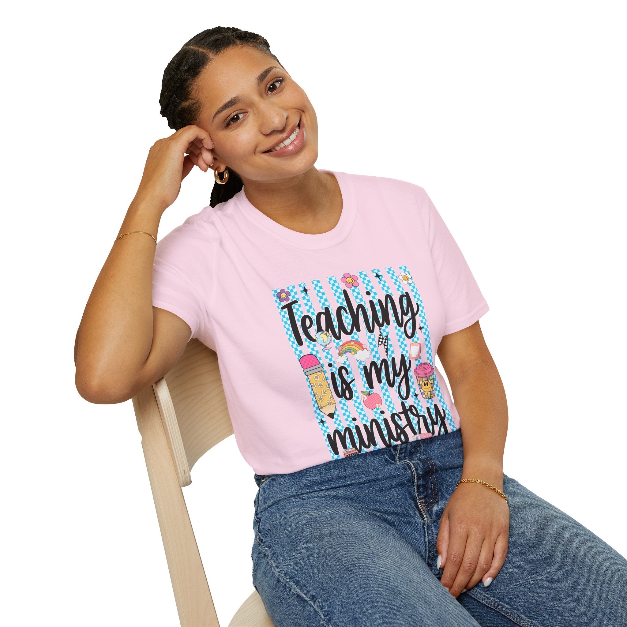 T-Shirt — "Teaching Is My Ministry" Cute Teacher Graphic Tee