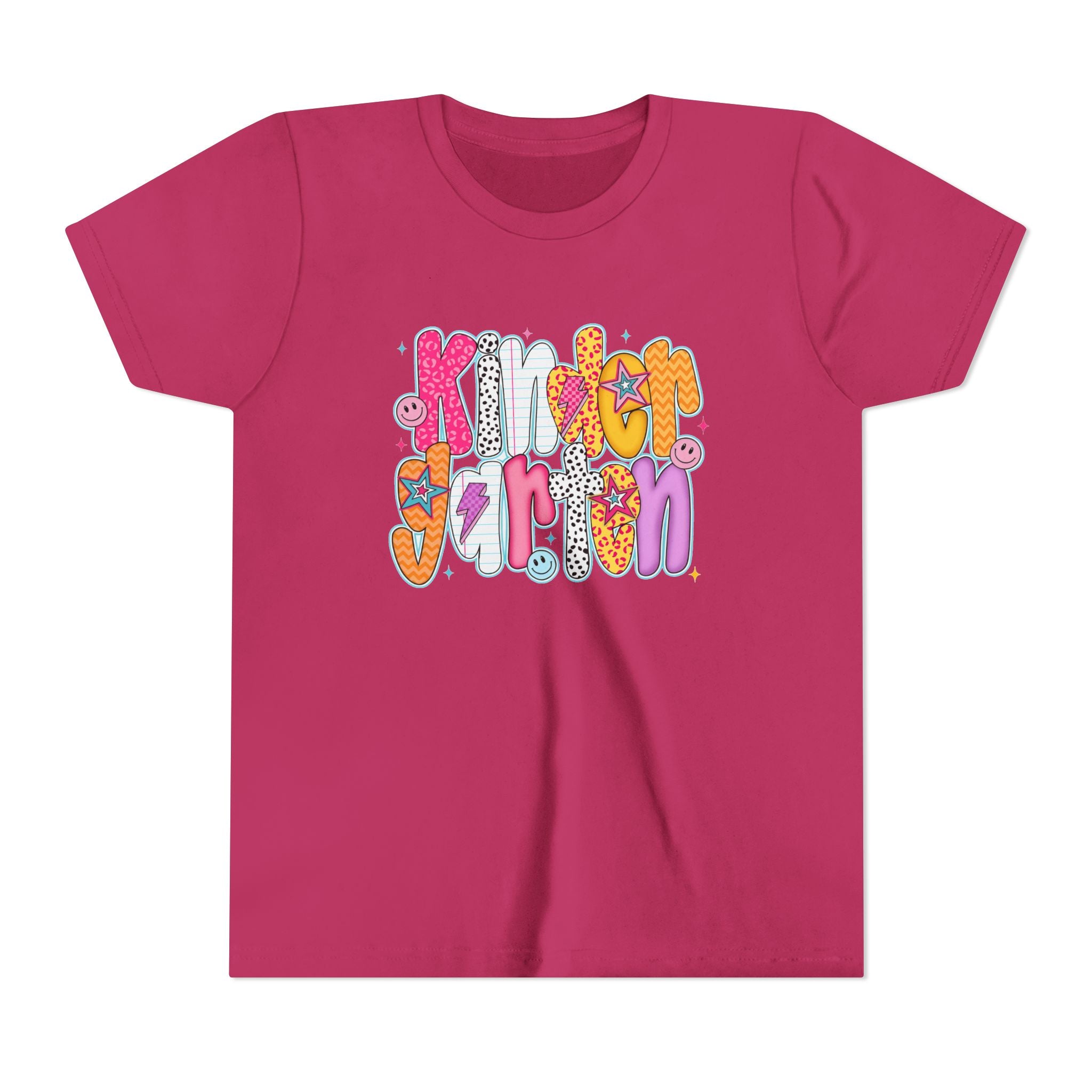 Youth Tee - "Kindergarten" Cute Retro Doodle Graphic