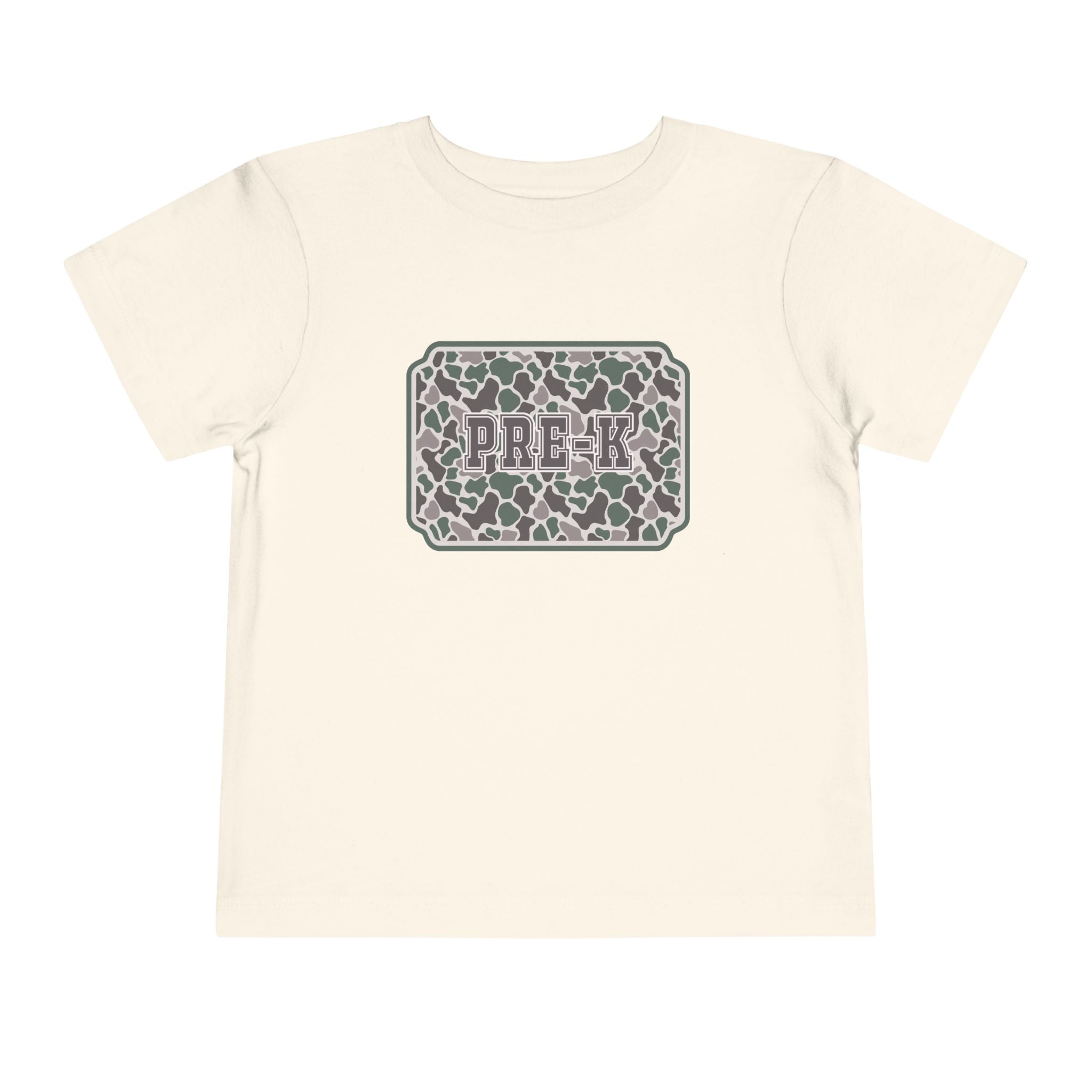 Toddler Tee — Camouflage Name Plate "PRE-k"