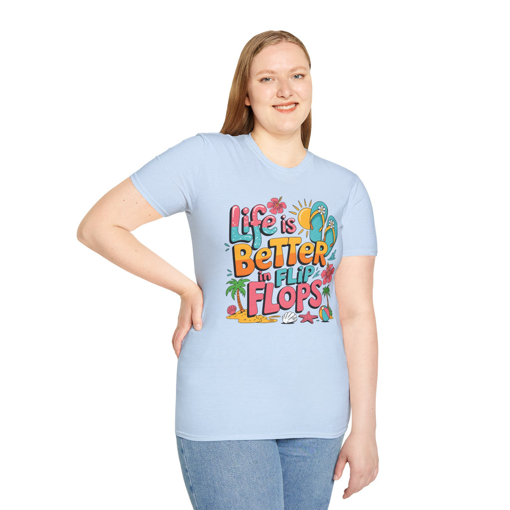 Life Is Better in Flip Flops T-Shirt — Tropical Beach Summer Tee