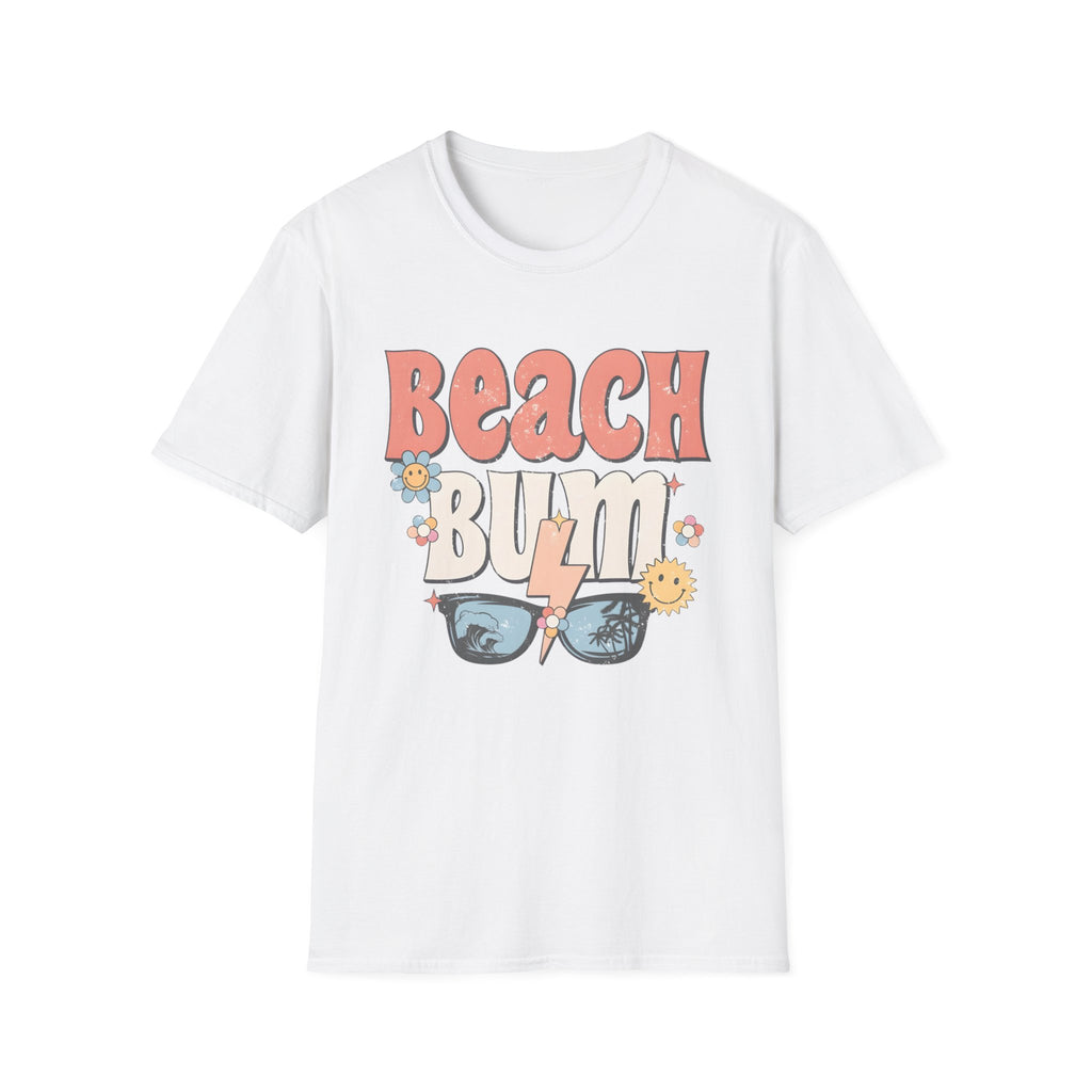 Beach Bum T-Shirt — Retro Floral Surf Vibes Tee