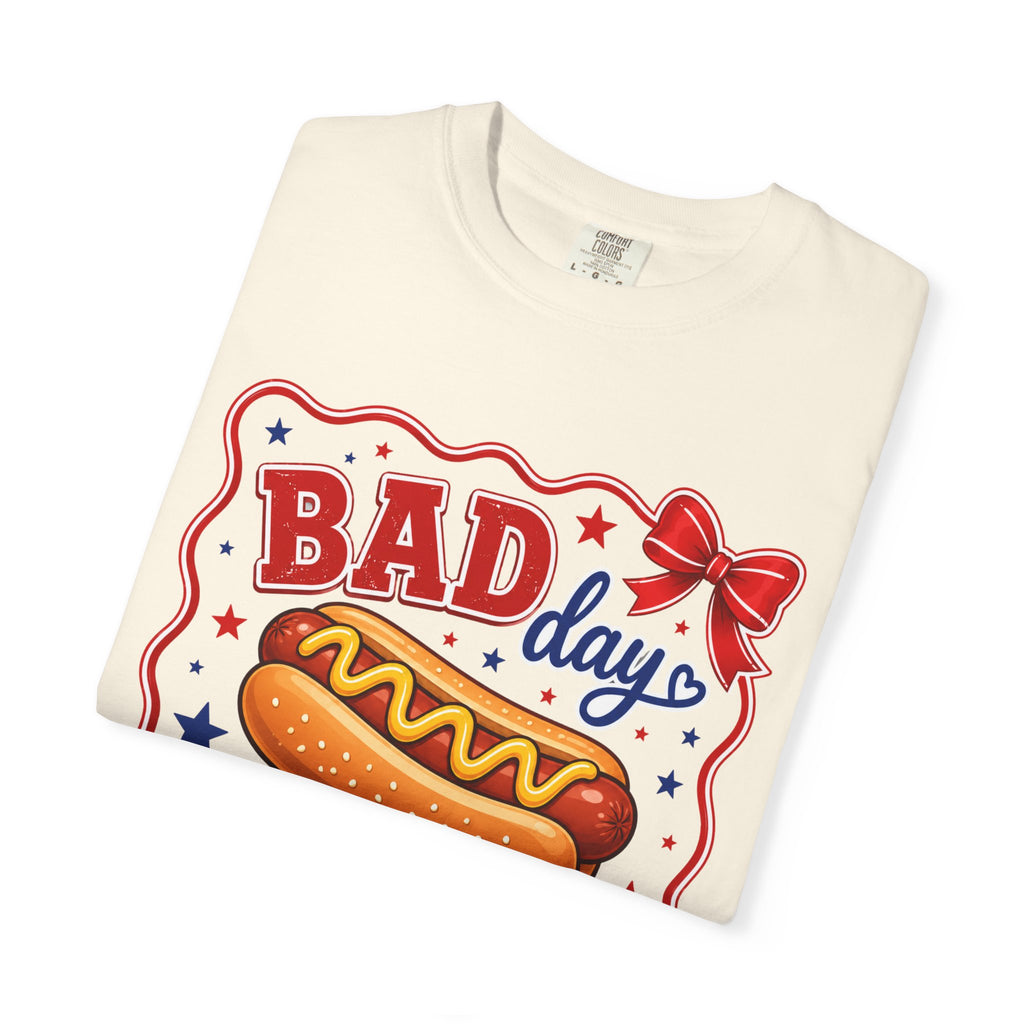 T-Shirt — "Bad Day to Be a Hotdog" Retro BBQ Graphic Tee