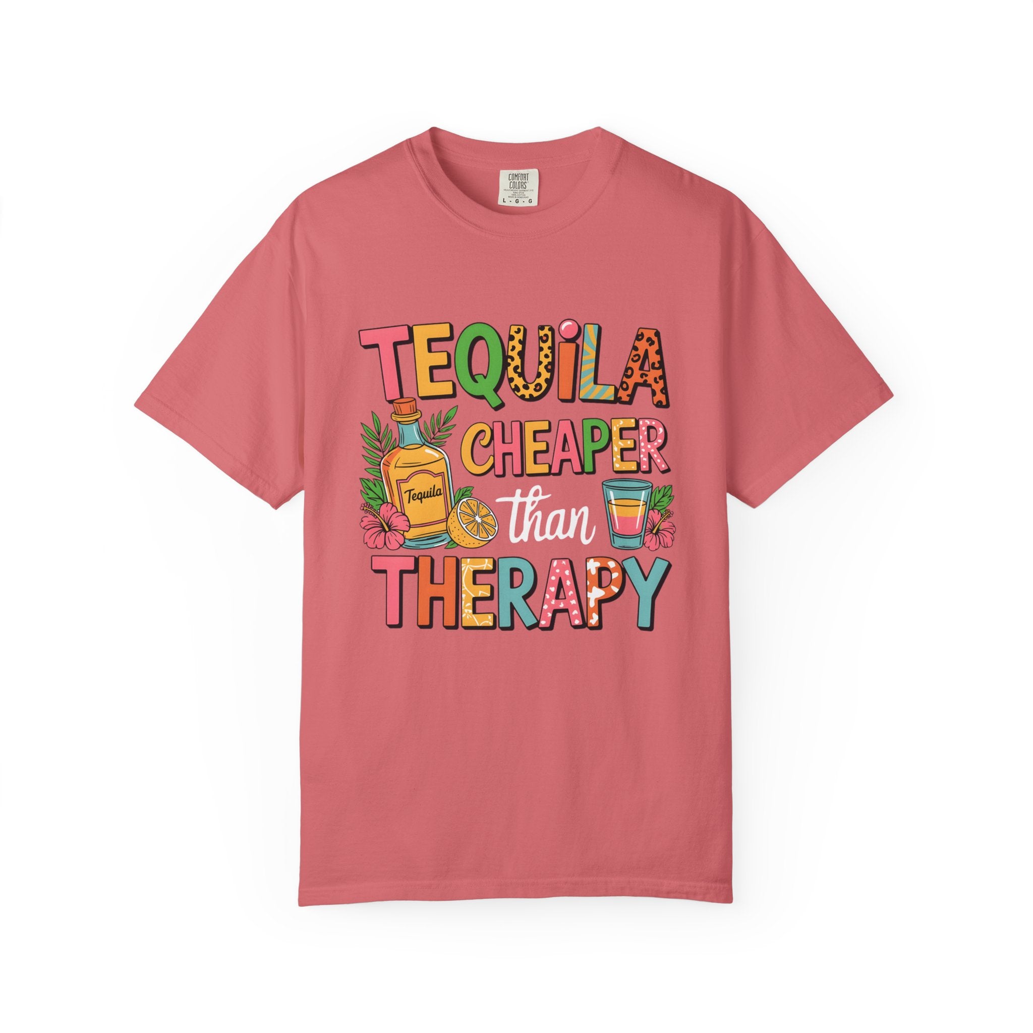 Tequila Cheaper Than Therapy T-shirt | Funny Margarita Cocktail Graphic