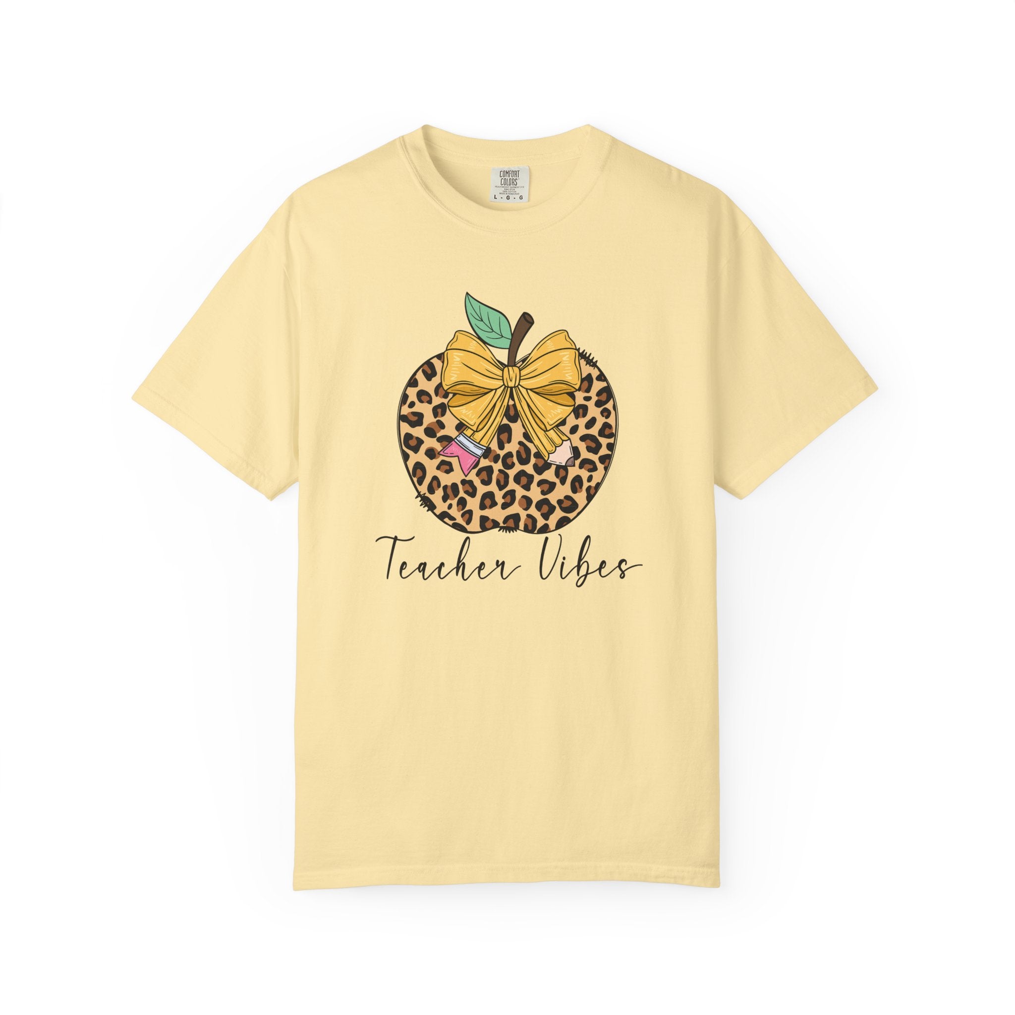 Teacher Vibes Leopard Pumpkin T-Shirt - Cute Fall Teacher Gift