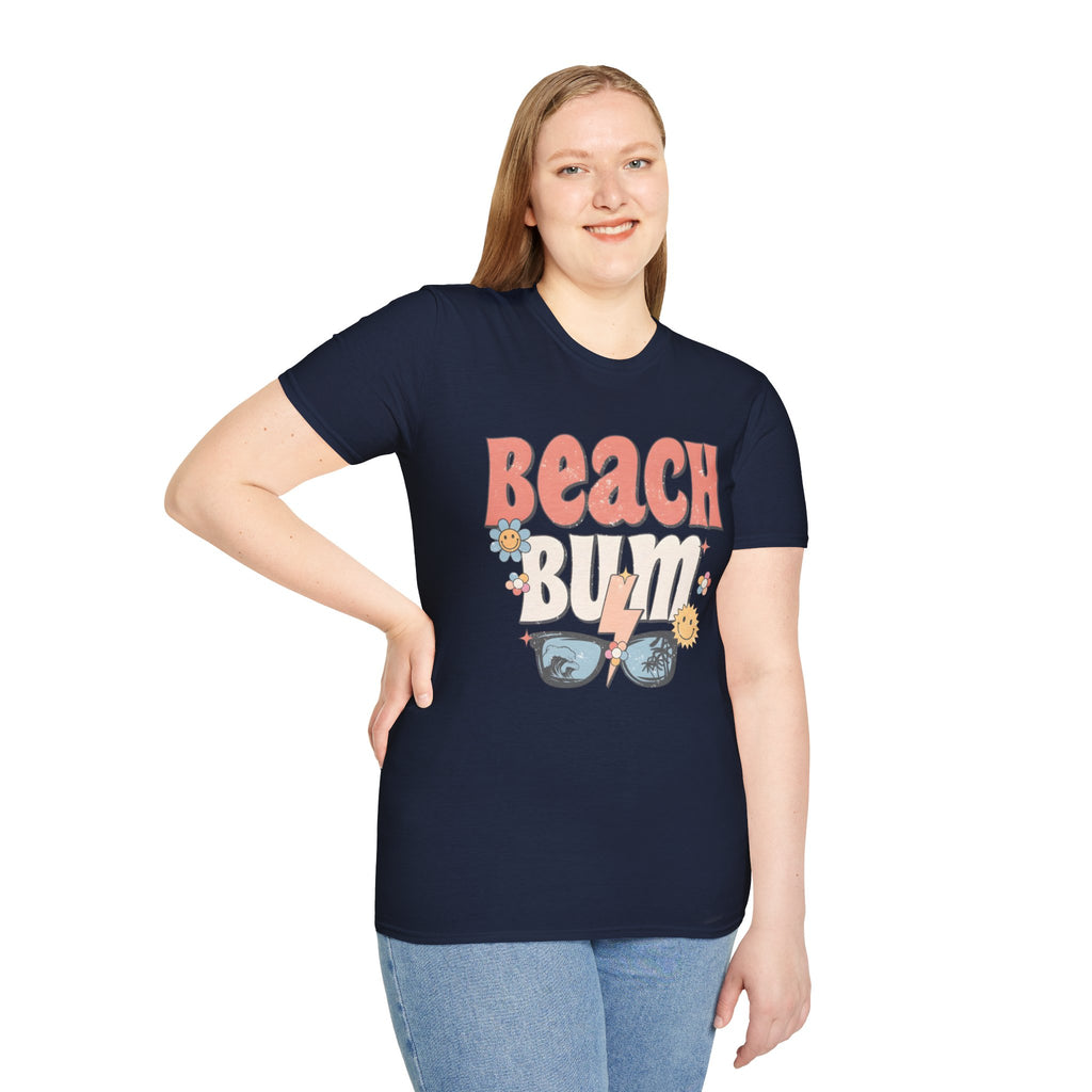 Beach Bum T-Shirt — Retro Floral Surf Vibes Tee