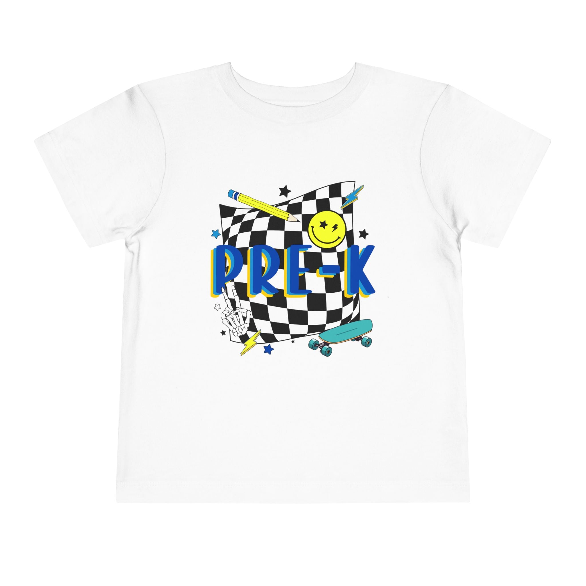 Preschool Skate Smiley Toddler Tee Pre-k