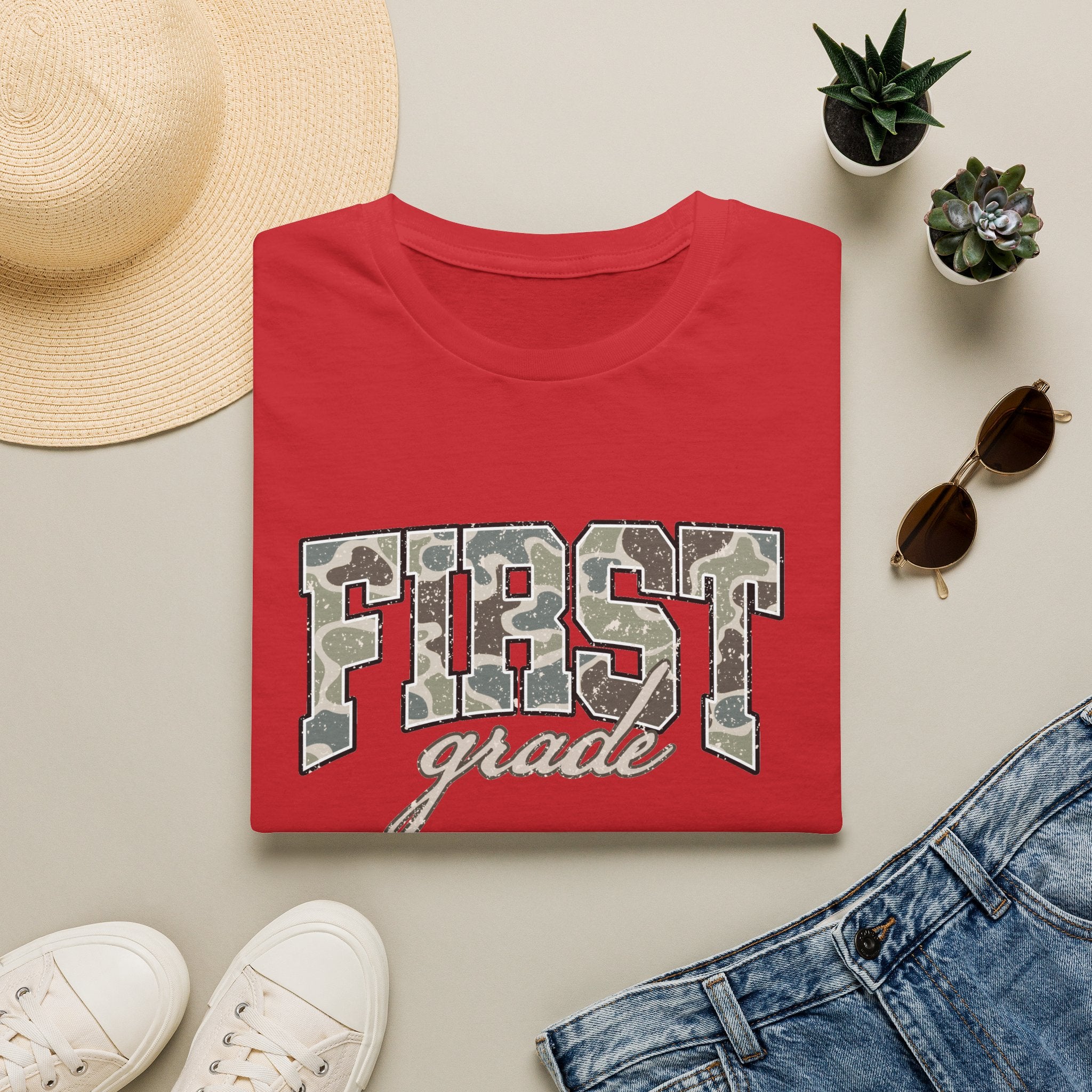 First Grade Camo Tee — 'FIRST grade' Back-to-School Kids T-Shirt
